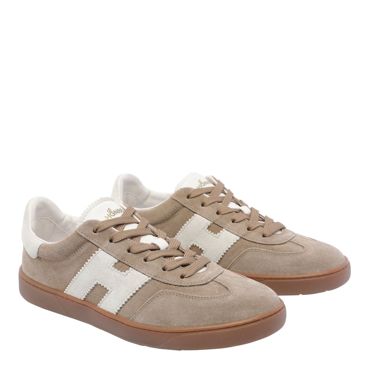 Hogan Sneakers Beige Suede Leather/rubber Sole
