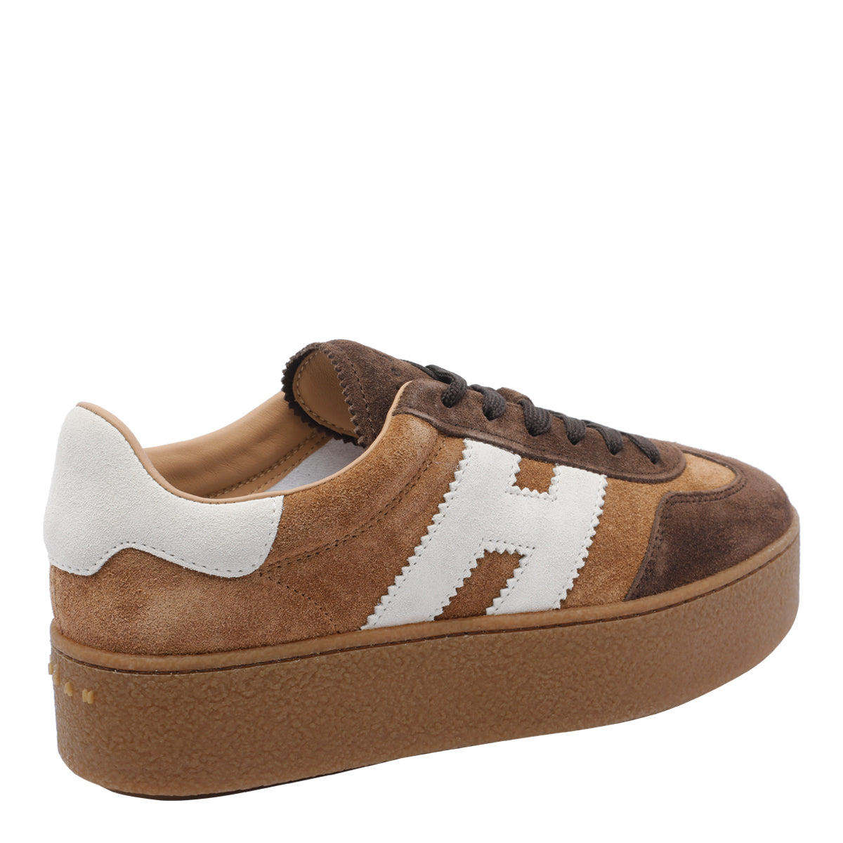 Hogan Sneakers Brown Suede Leather/ Rubber Sole