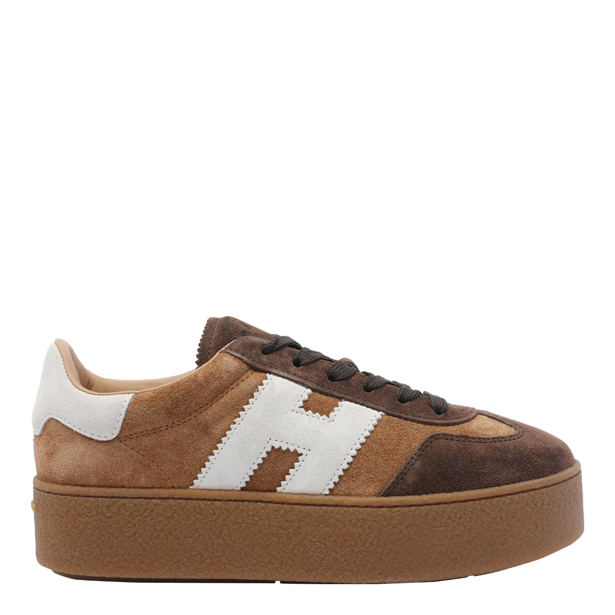 Hogan Sneakers Brown Suede Leather/ Rubber Sole