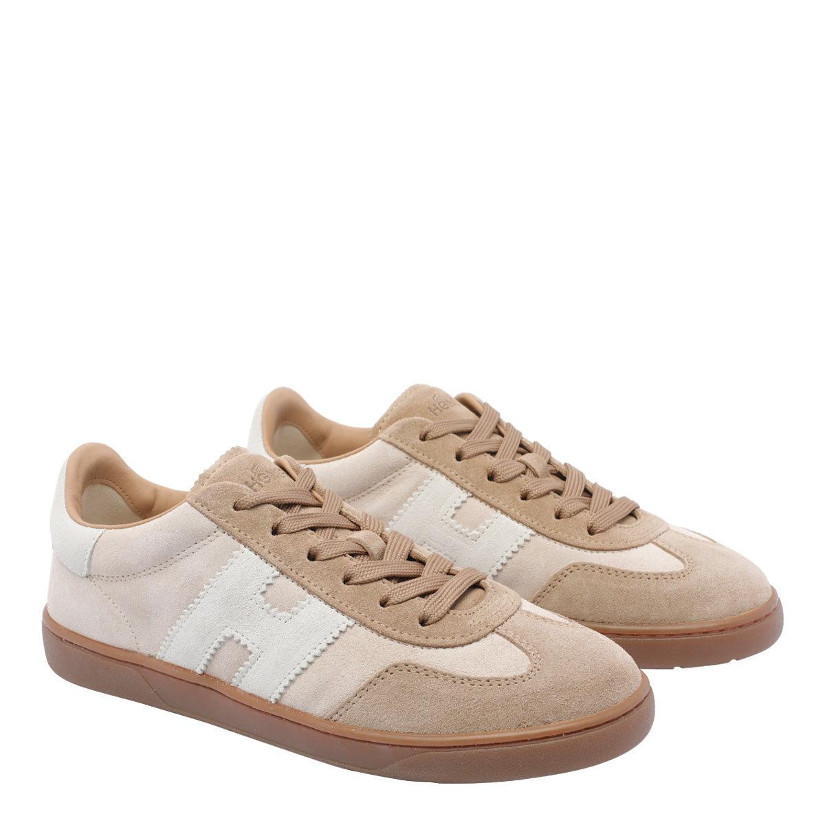 Hogan Sneakers Beige Suede Leather/rubber Sole