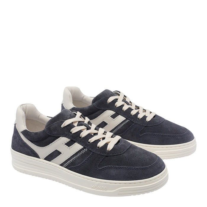 Hogan Sneakers Blue Suede Leather/ Rubber Sole