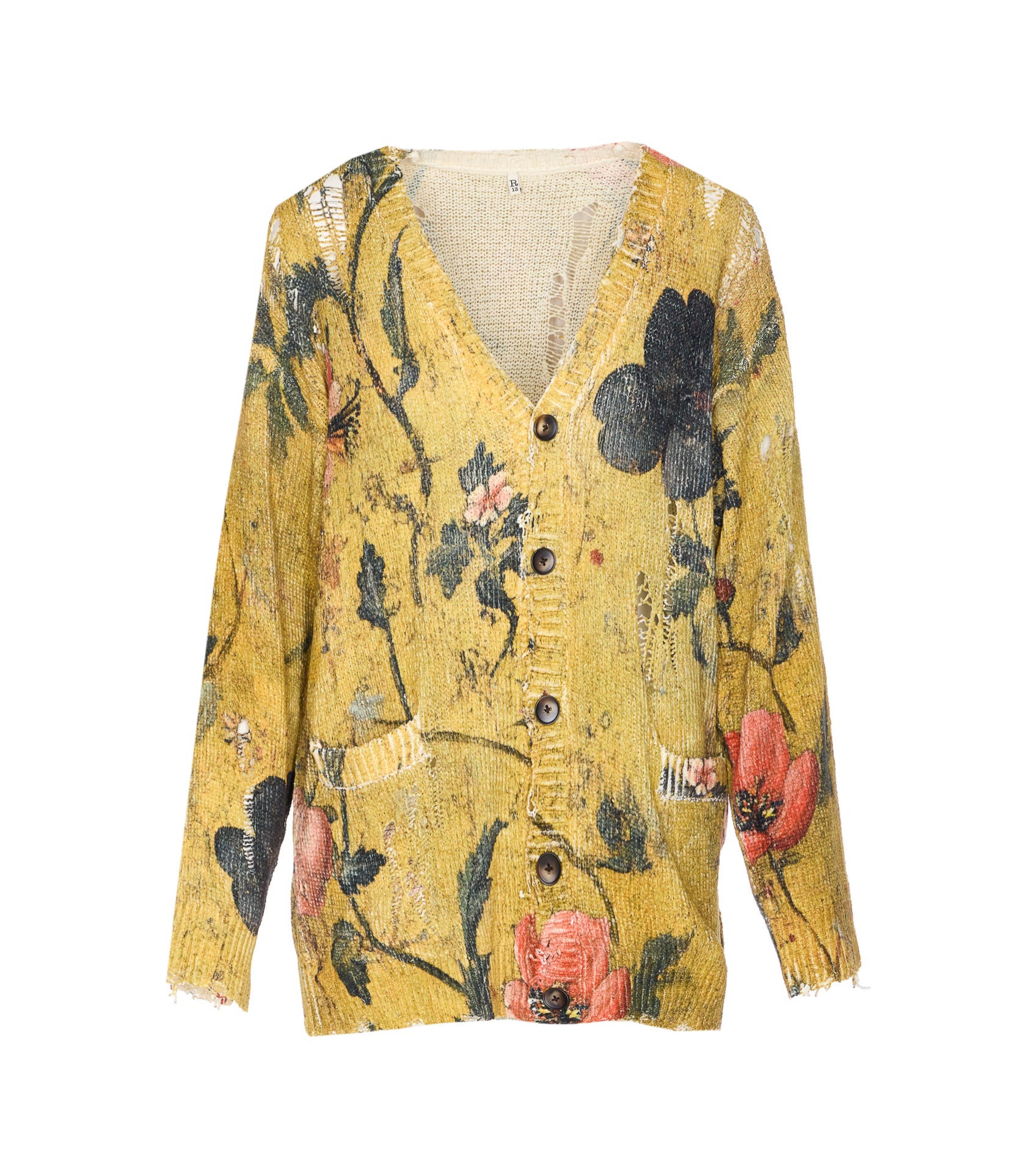 R13 Sweaters Yellow Cotton