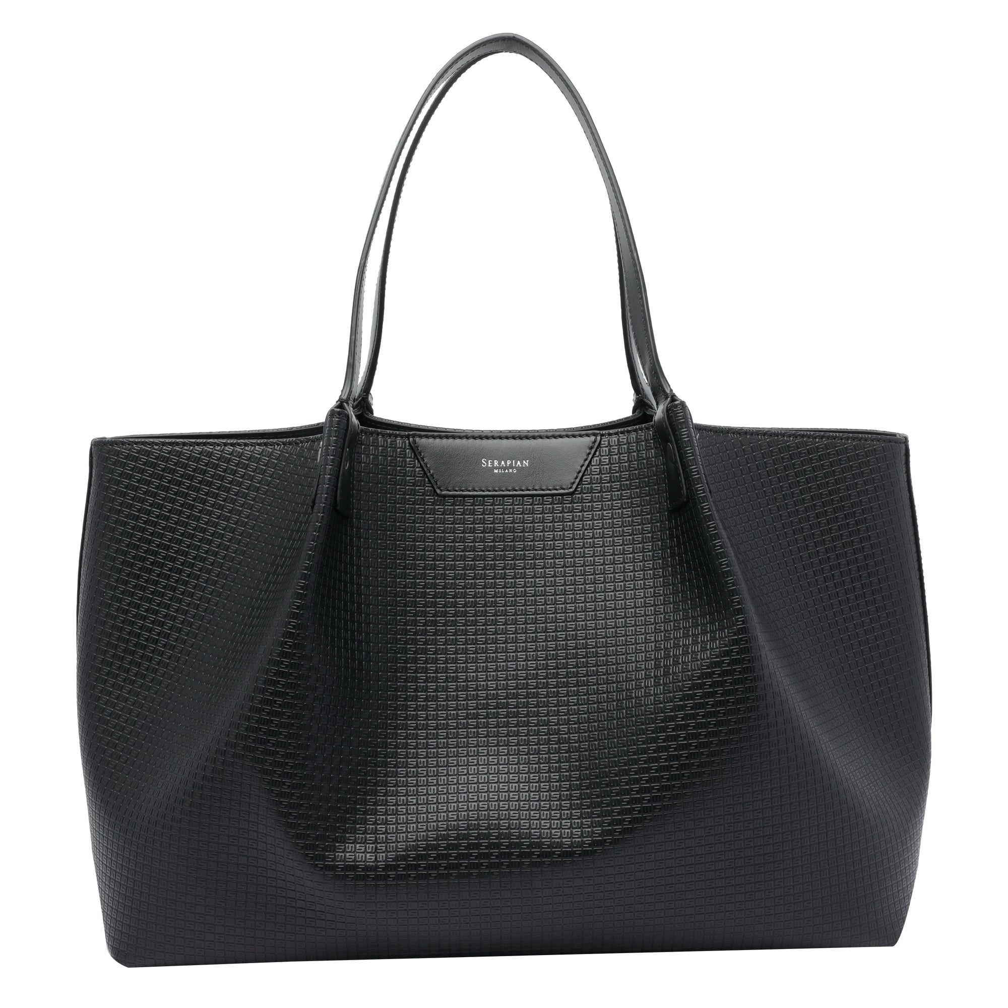 Serapian Bags Black Canvas Resinato