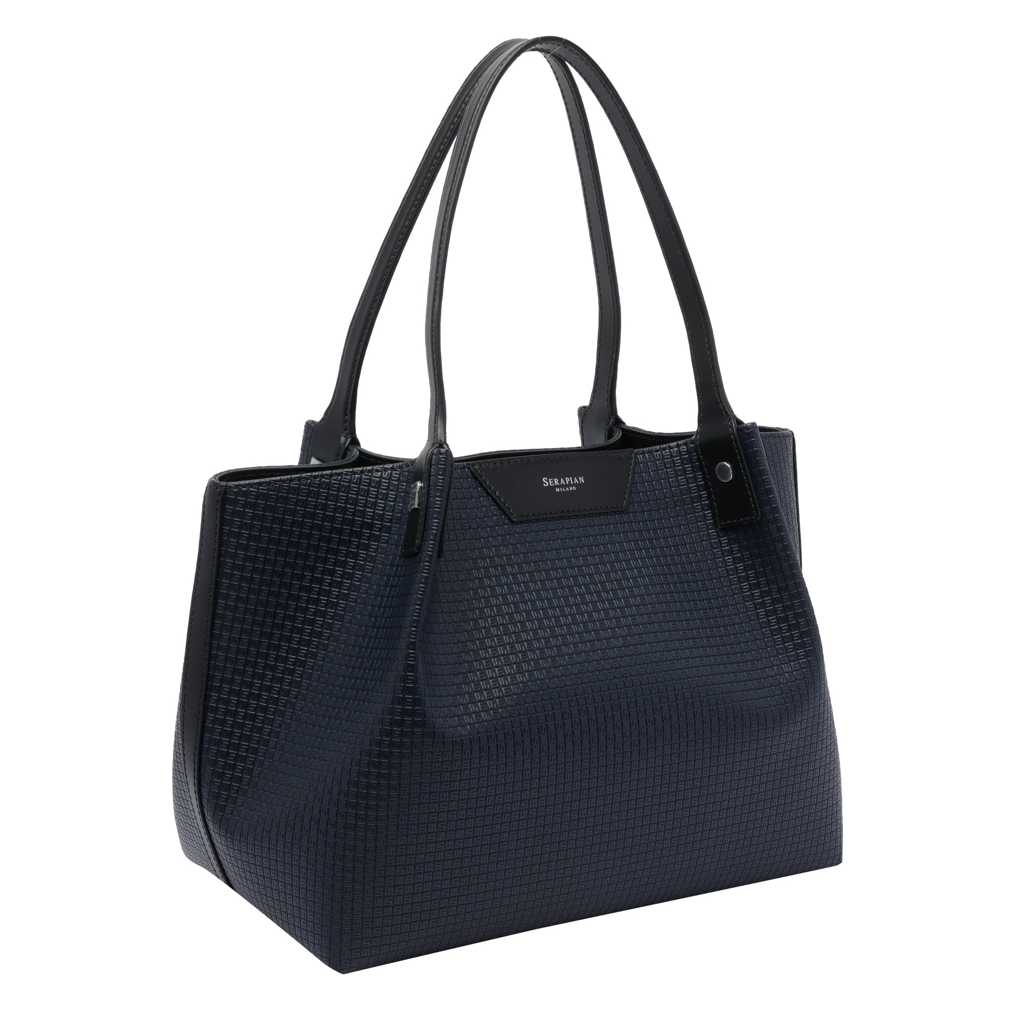 Serapian Bags Blue Canvas Resinato