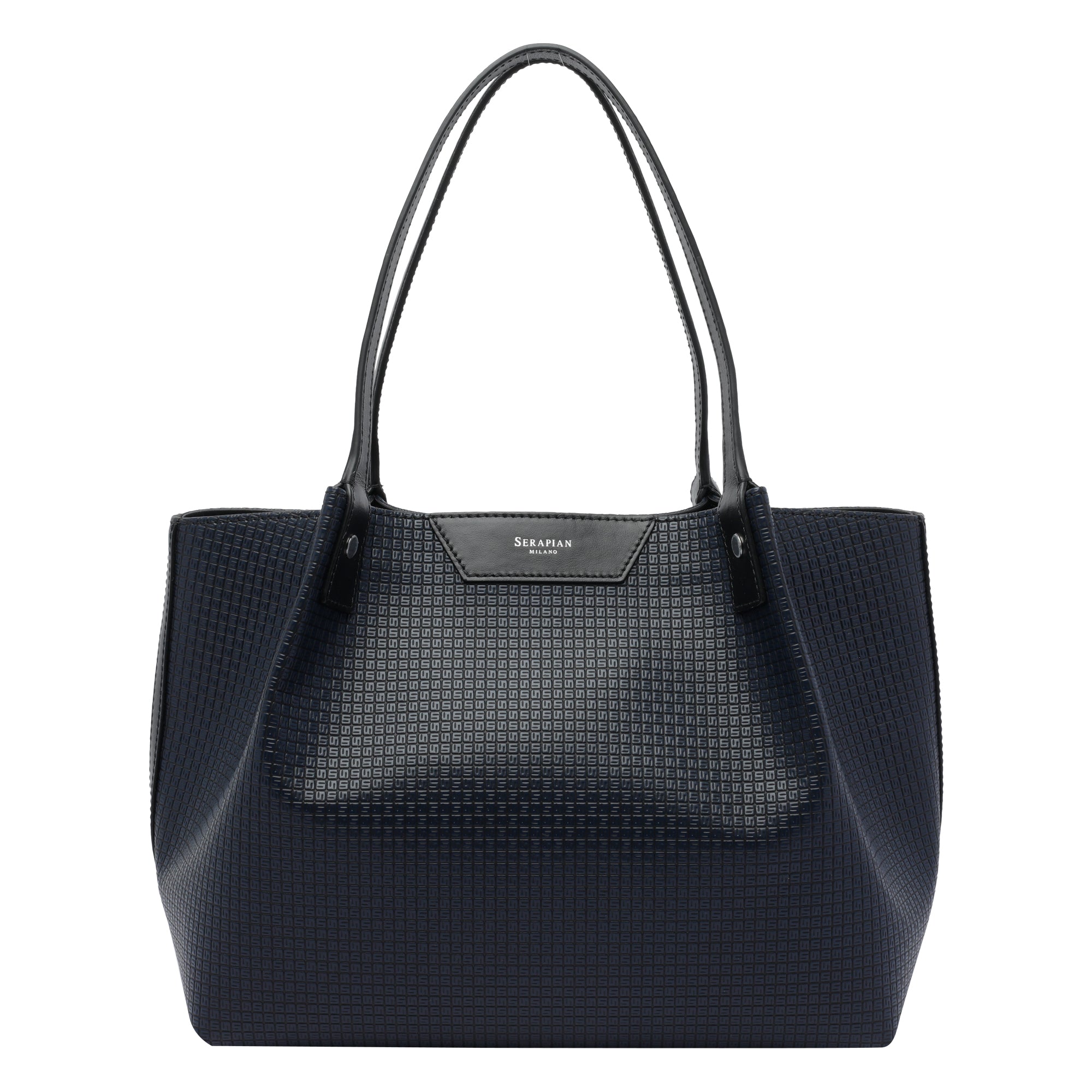 Serapian Bags Blue Canvas Resinato