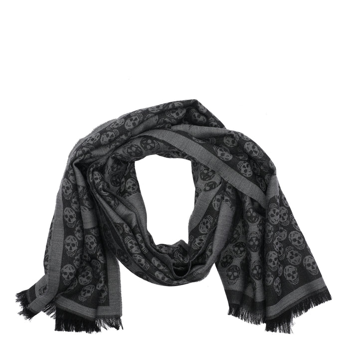 Alexander McQueen Scarfs Grey Wool