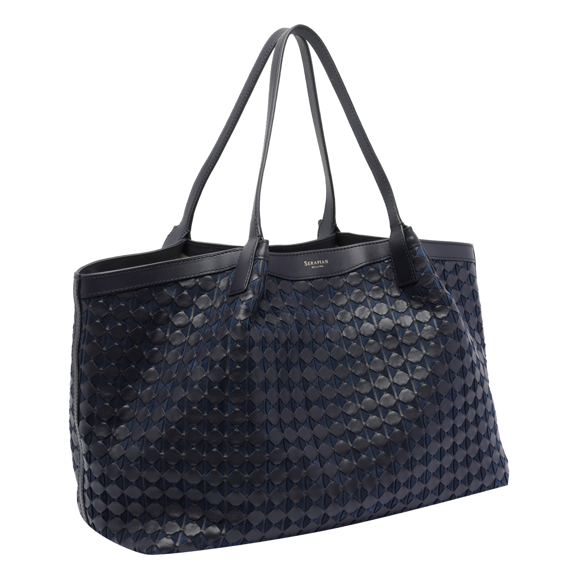 Serapian Bags Blue Calf Leather