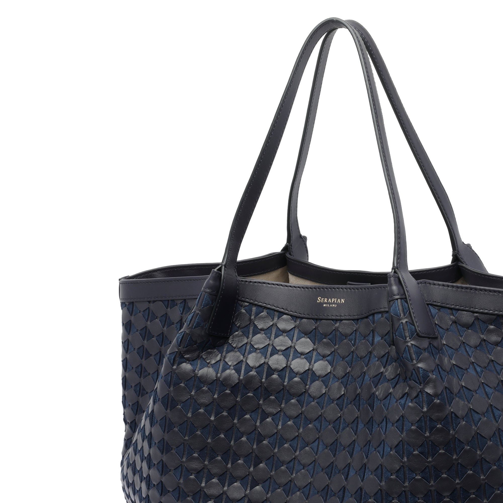 Serapian Bags Blue Calf Leather