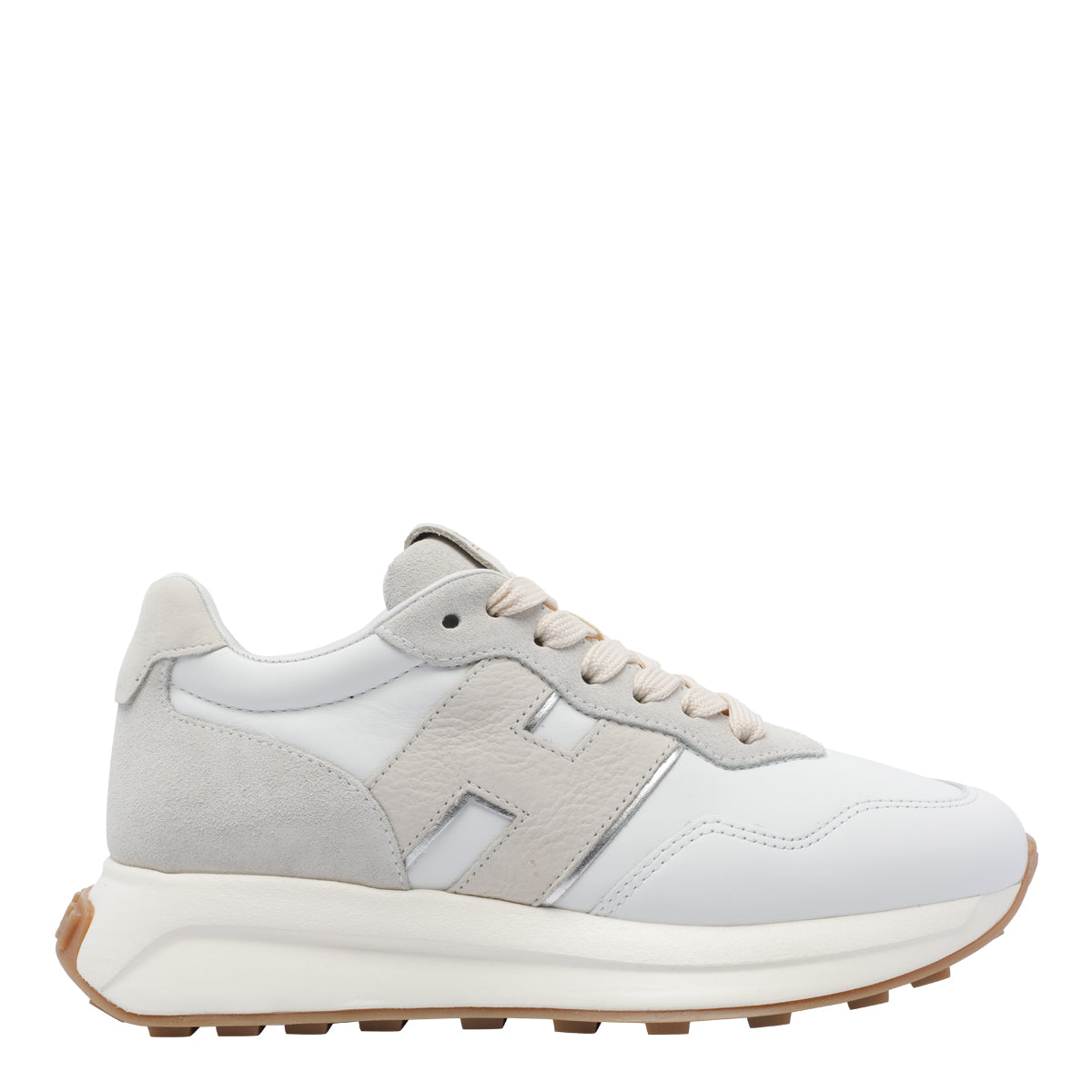 Hogan Sneakers White Calf Leather/ Rubber Sole