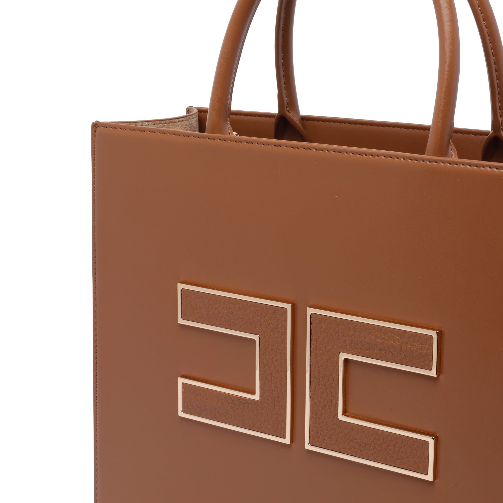 Elisabetta Franchi Bags Brown Polyester Polyurethane Cotton