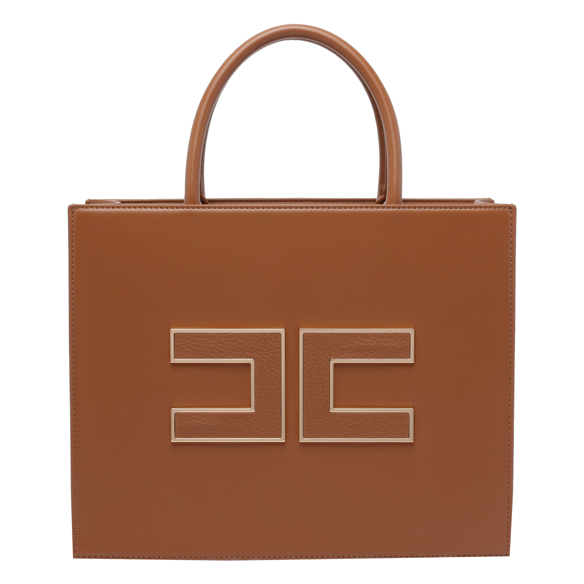 Elisabetta Franchi Bags Brown Polyester Polyurethane Cotton