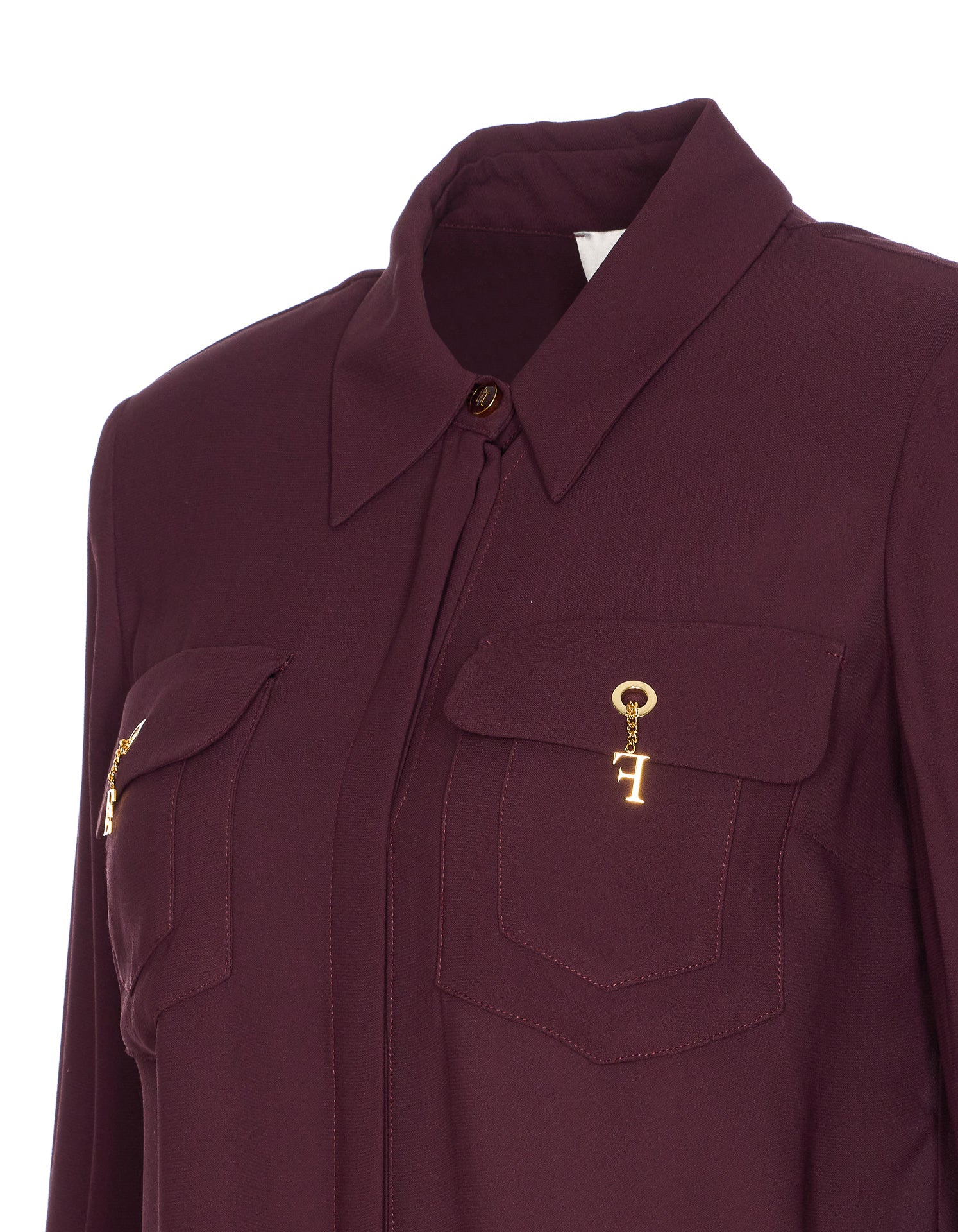 Elisabetta Franchi Shirts Red Viscose
