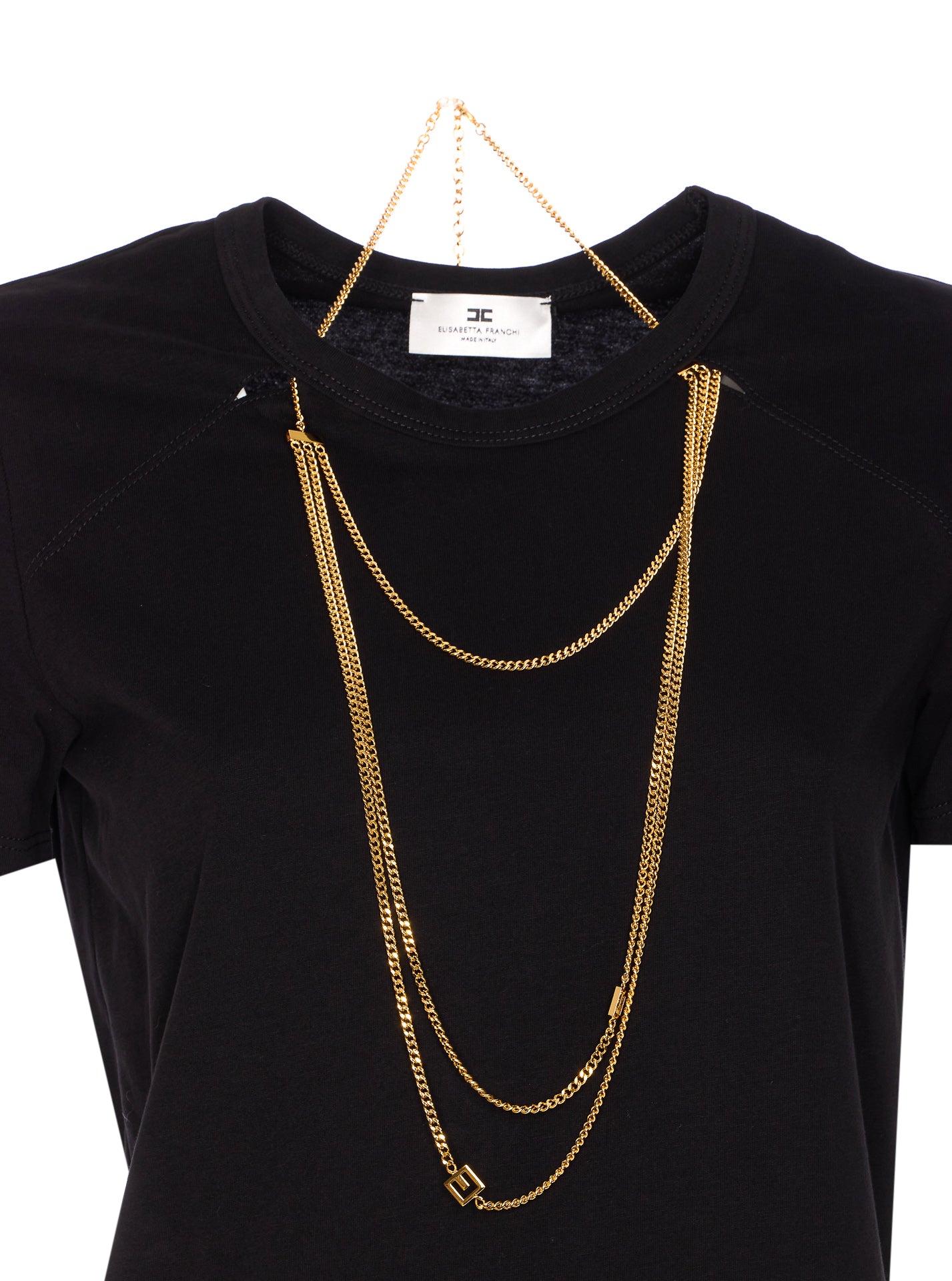 Elisabetta Franchi Sweaters Black Cotton