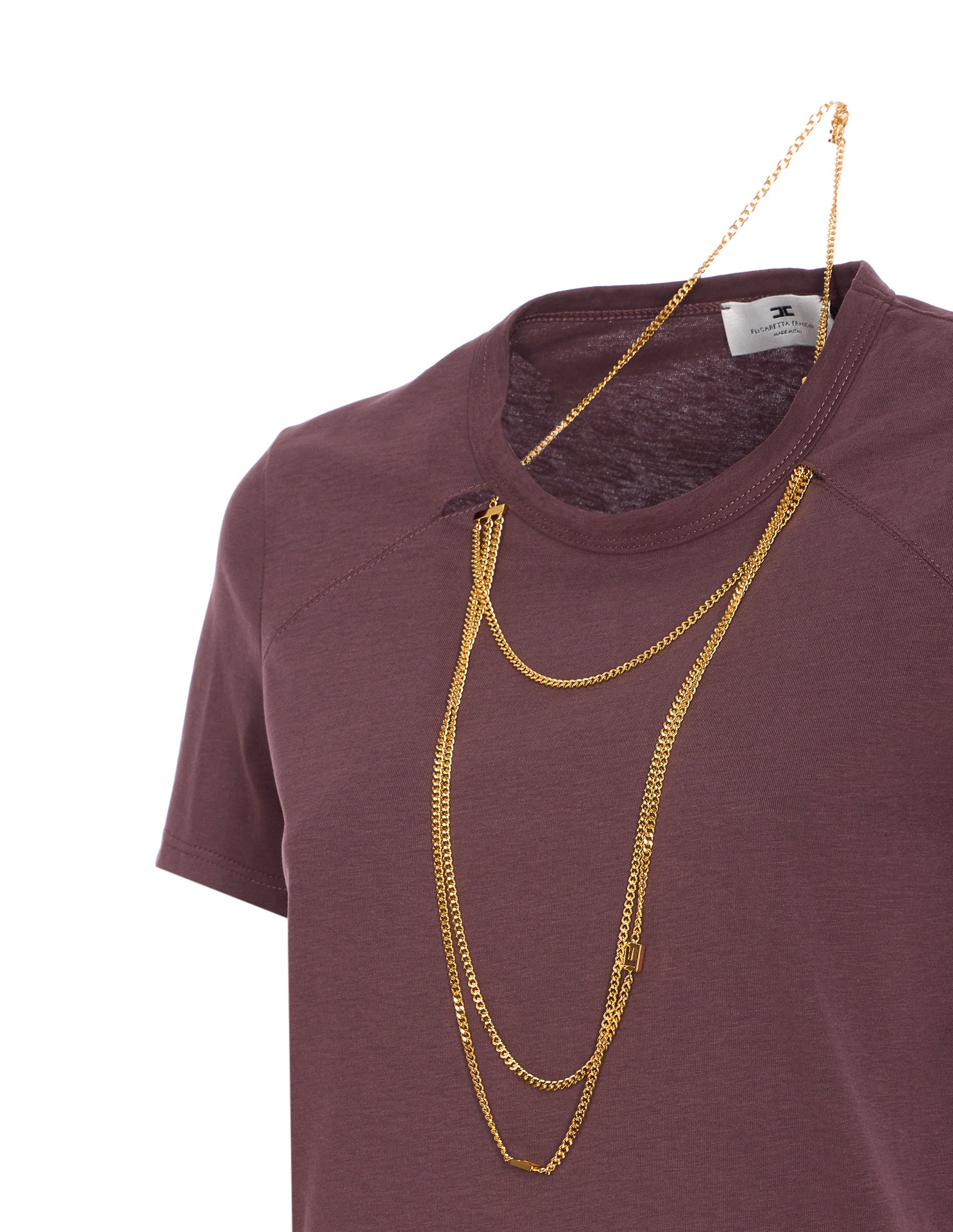 Elisabetta Franchi Sweaters Purple Cotton