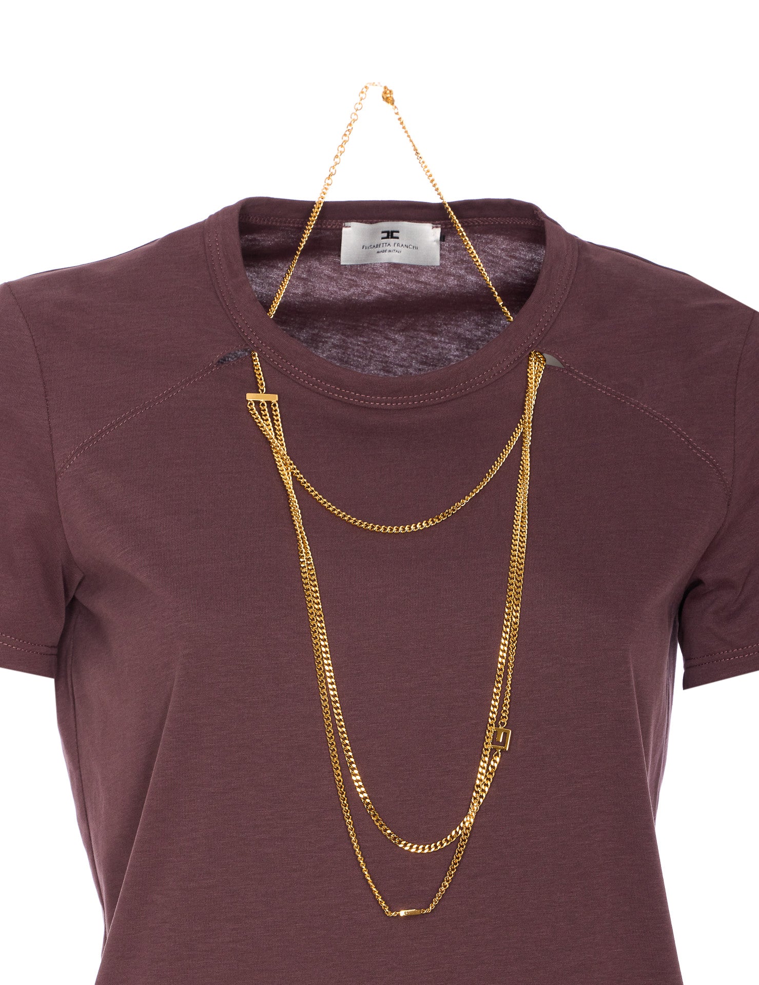 Elisabetta Franchi Sweaters Purple Cotton