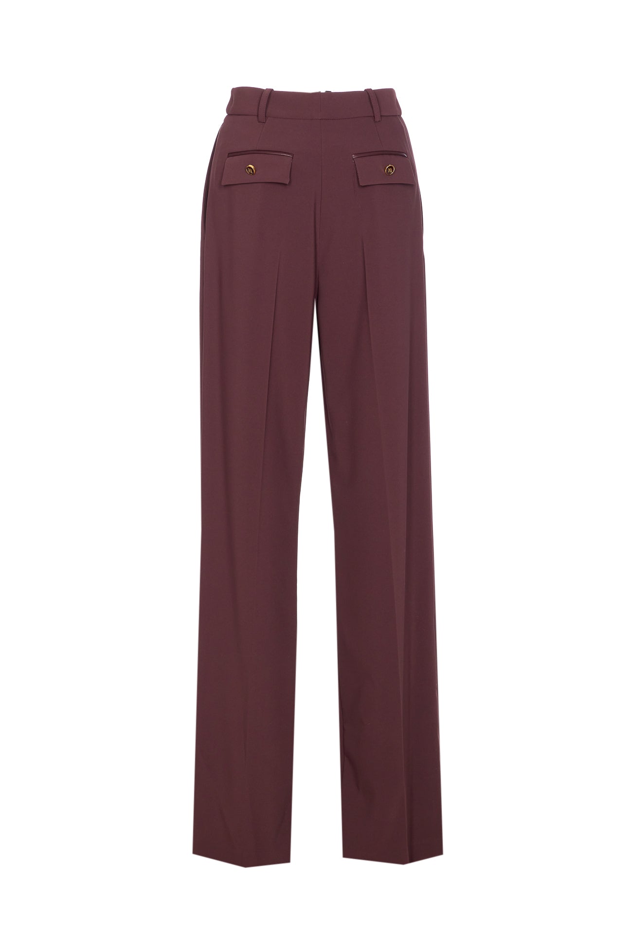 Elisabetta Franchi Trousers Red Polyester