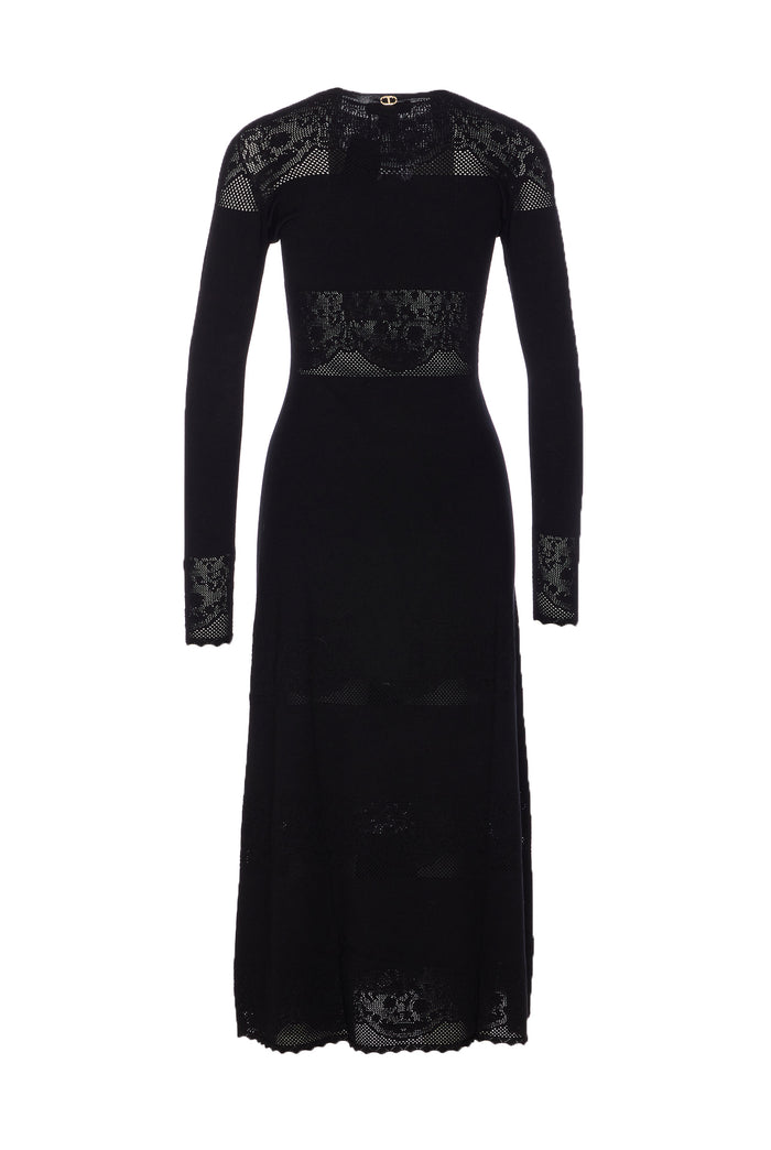Twin-Set Dresses Black Viscose