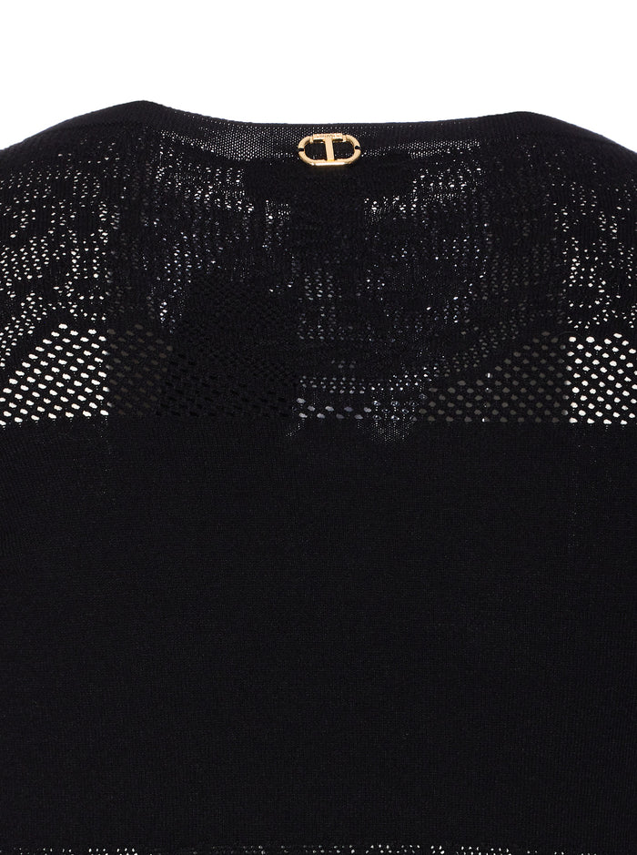 Twin-Set Dresses Black Viscose