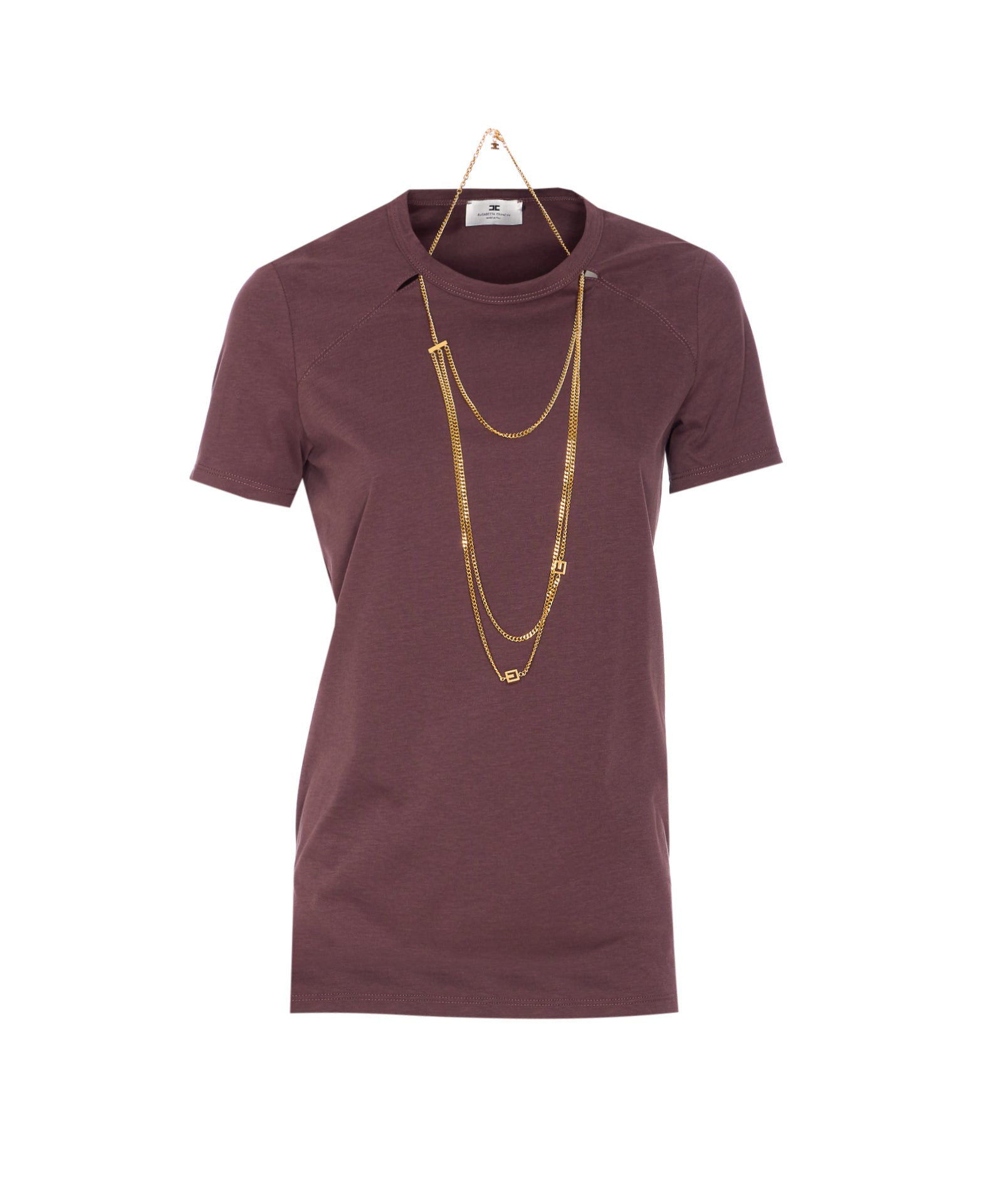 Elisabetta Franchi Sweaters Purple Cotton