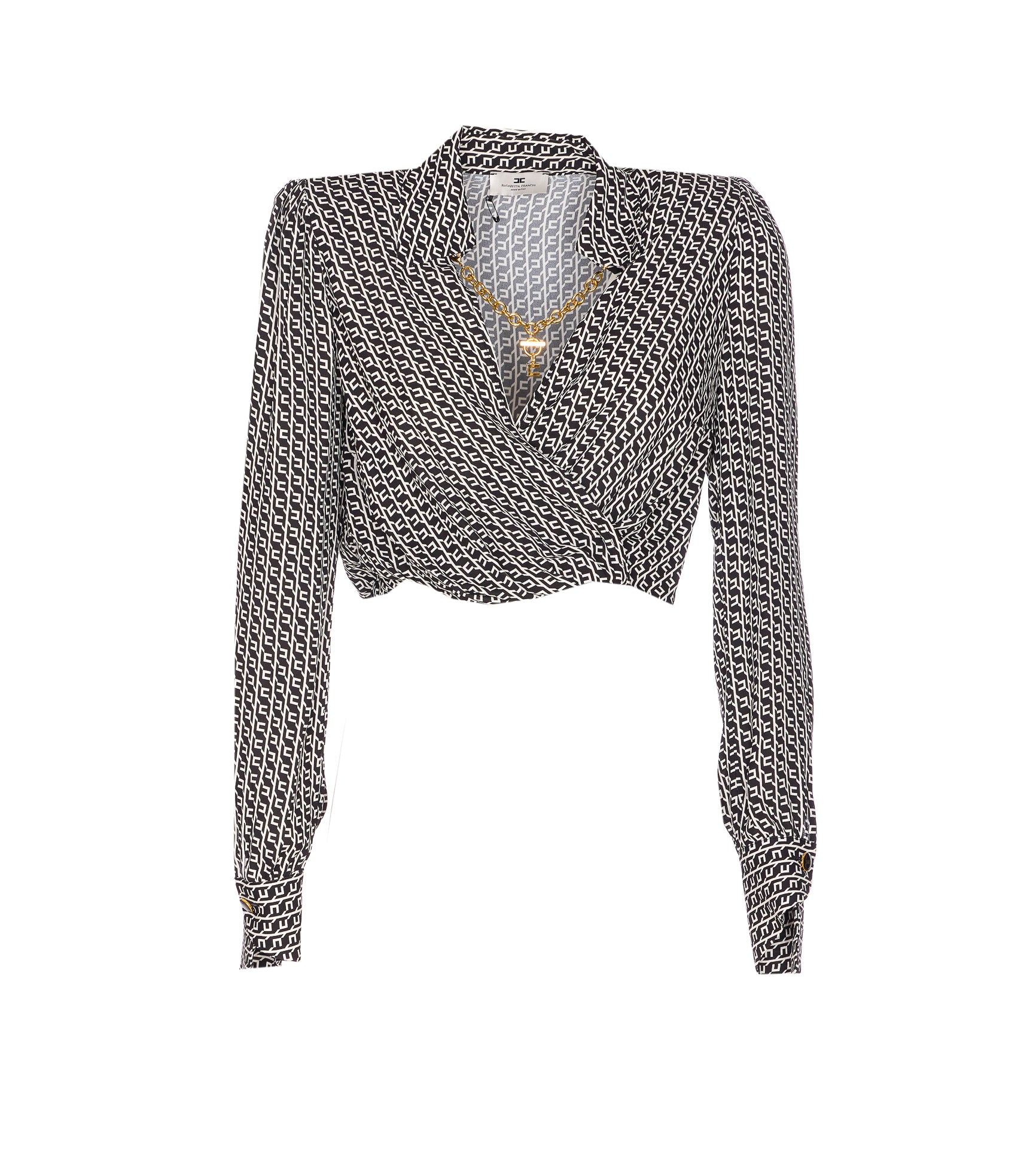 Elisabetta Franchi Shirts Black Viscose
