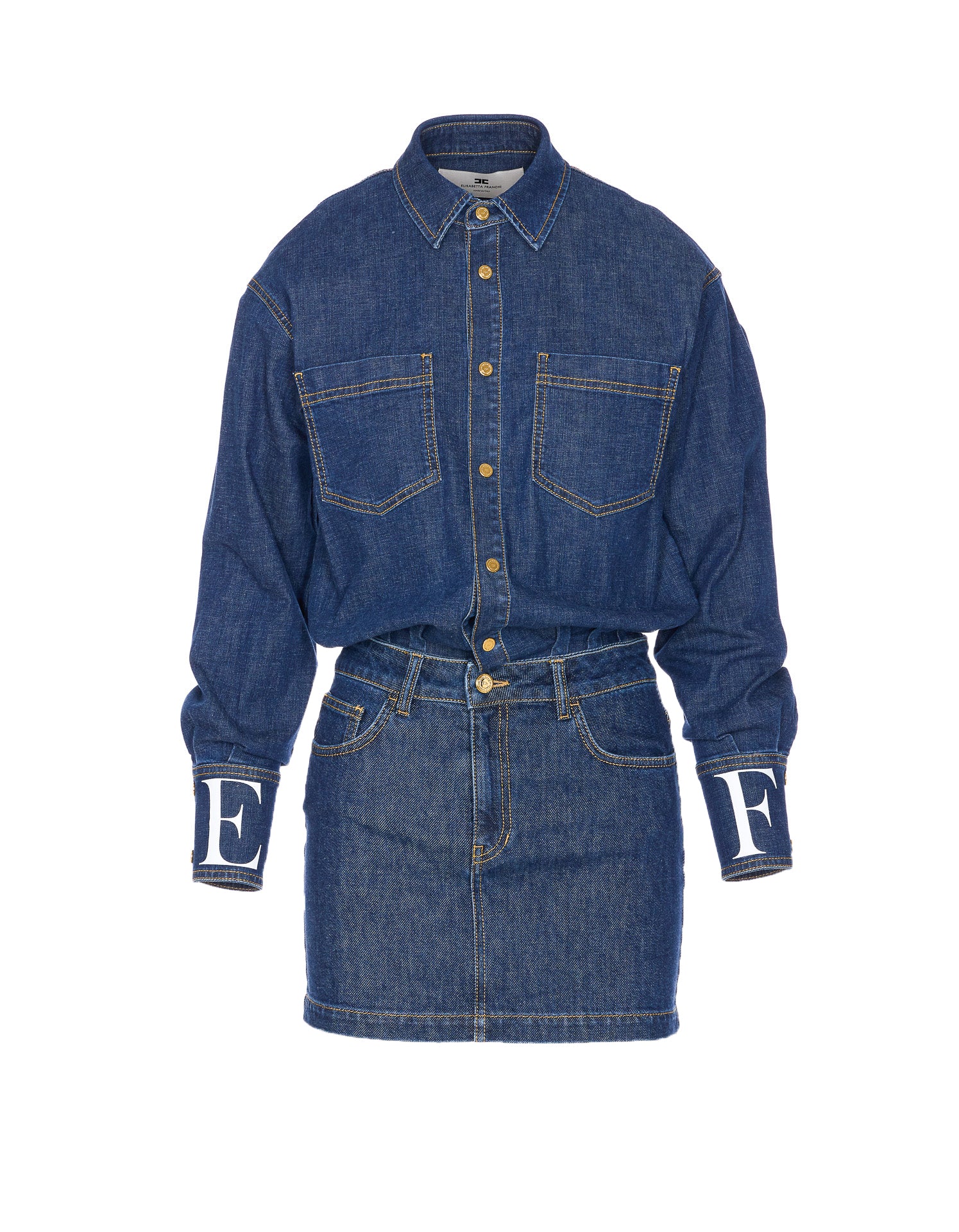 Elisabetta Franchi Dresses Blue Cotton