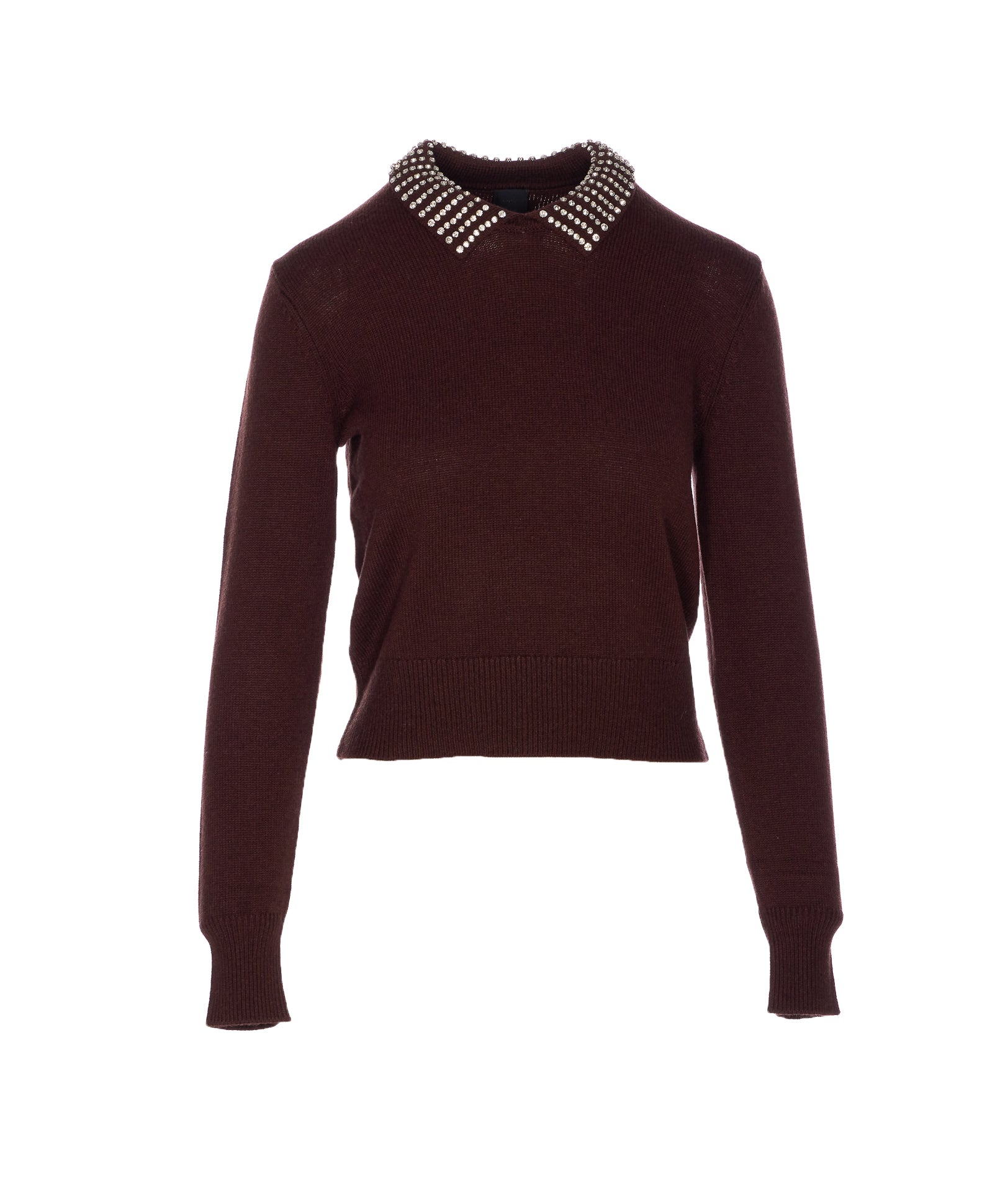 Pinko Sweaters Brown Nylon