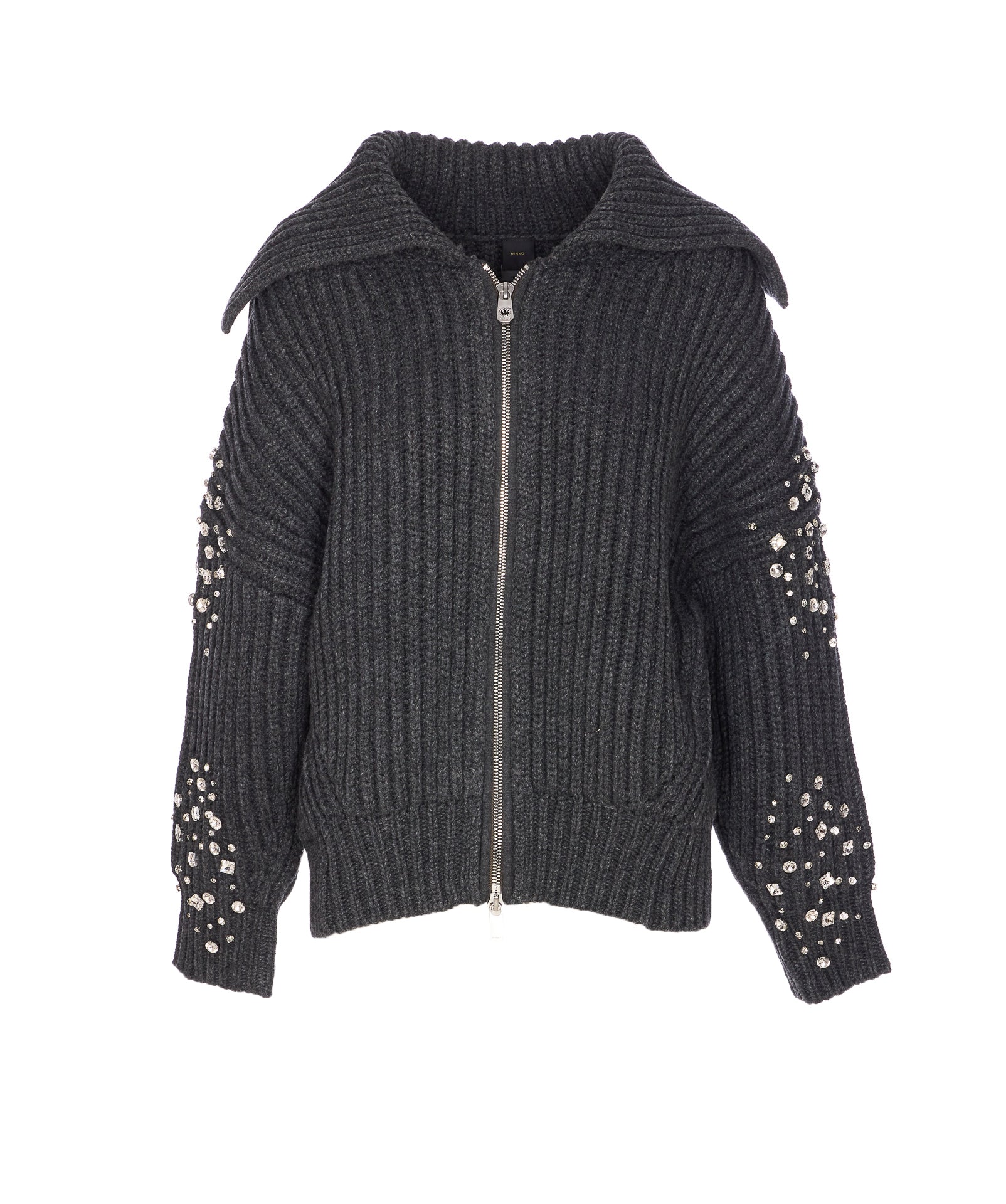 Pinko Sweaters Grey Wool