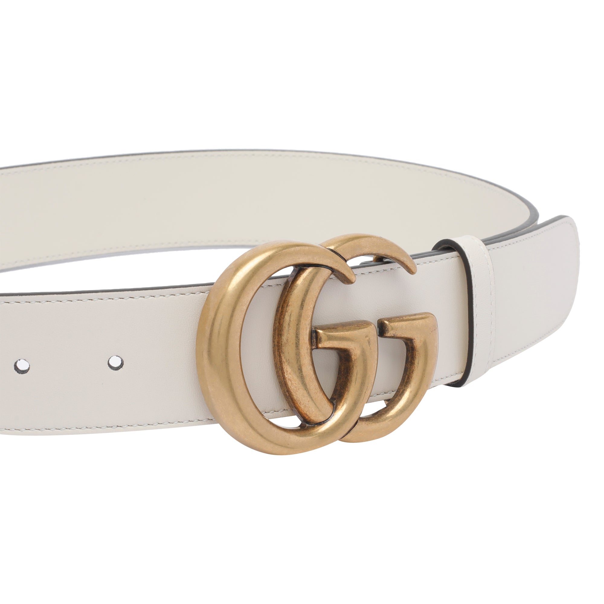 Gucci Belts White Calf Leather