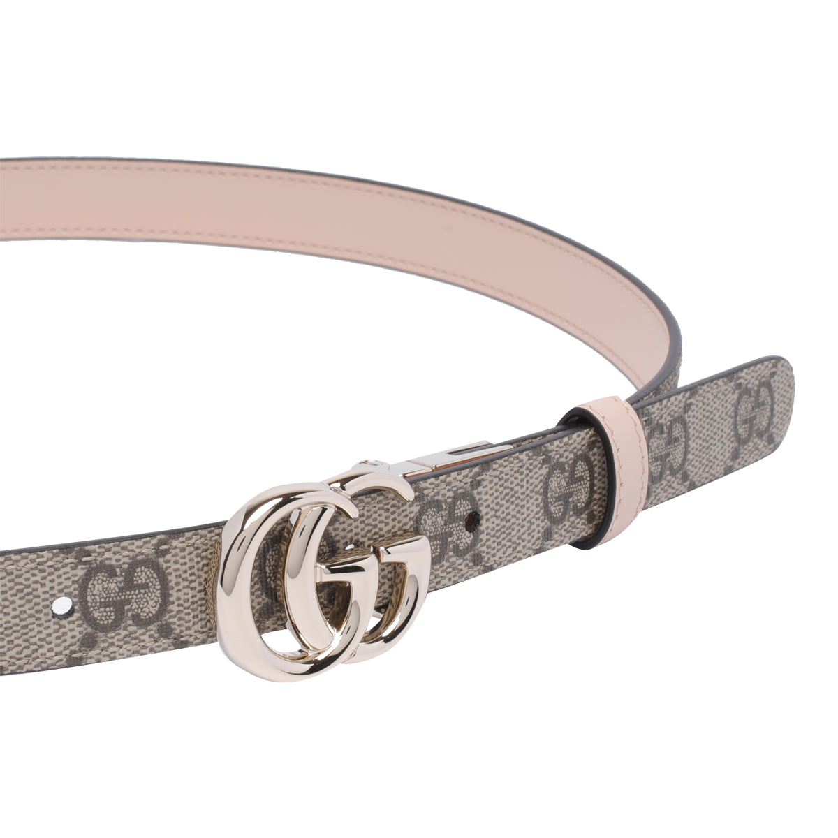 Gucci Belts Beige Calf Leather Tessuto Gg