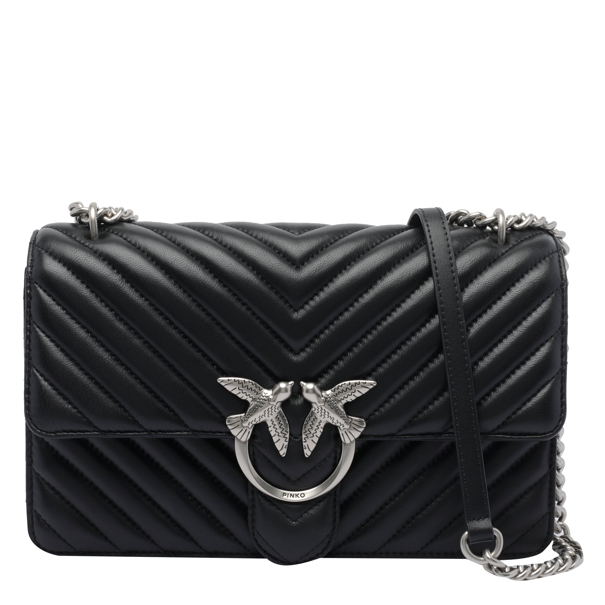 Pinko Bags Black Calf Leather