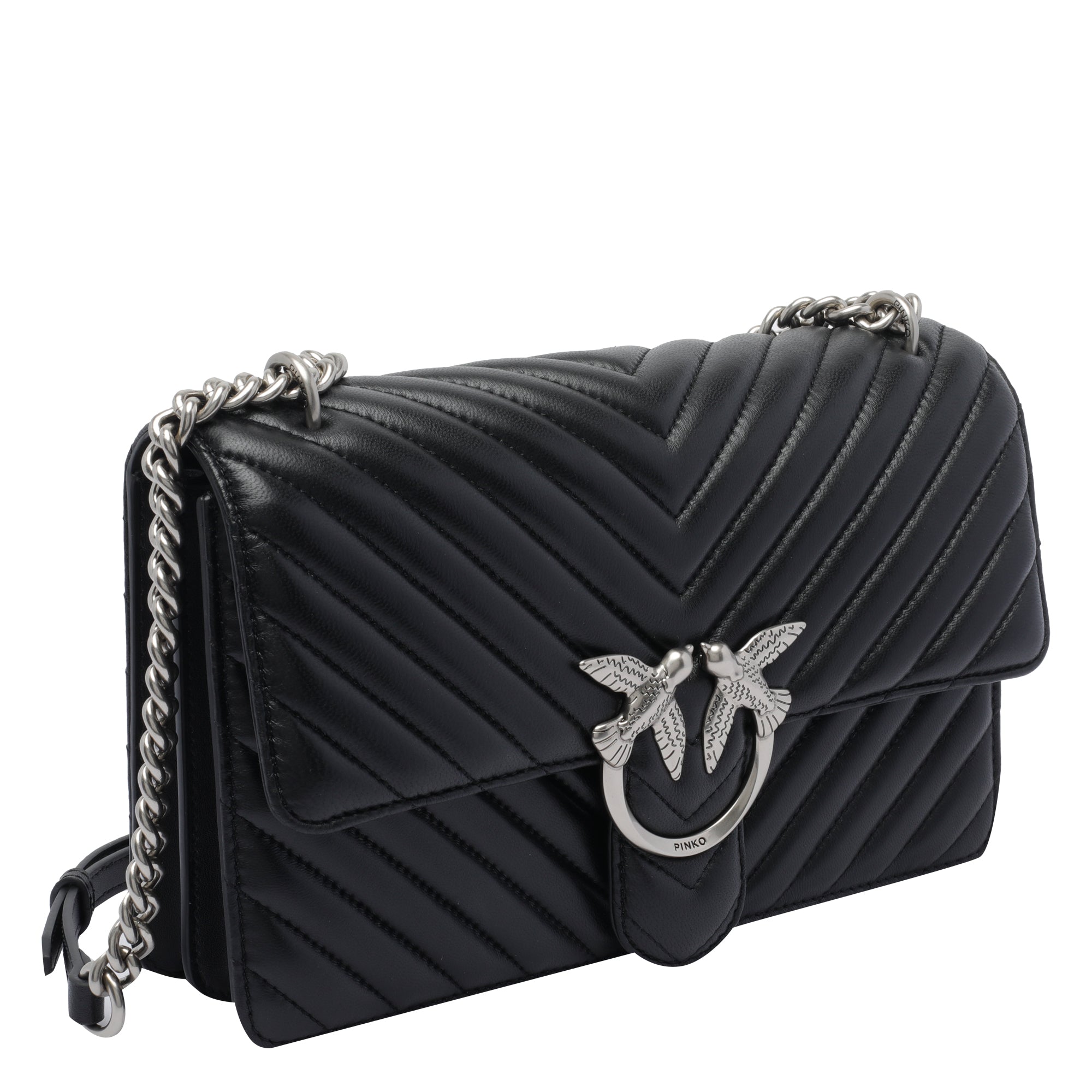 Pinko Bags Black Calf Leather