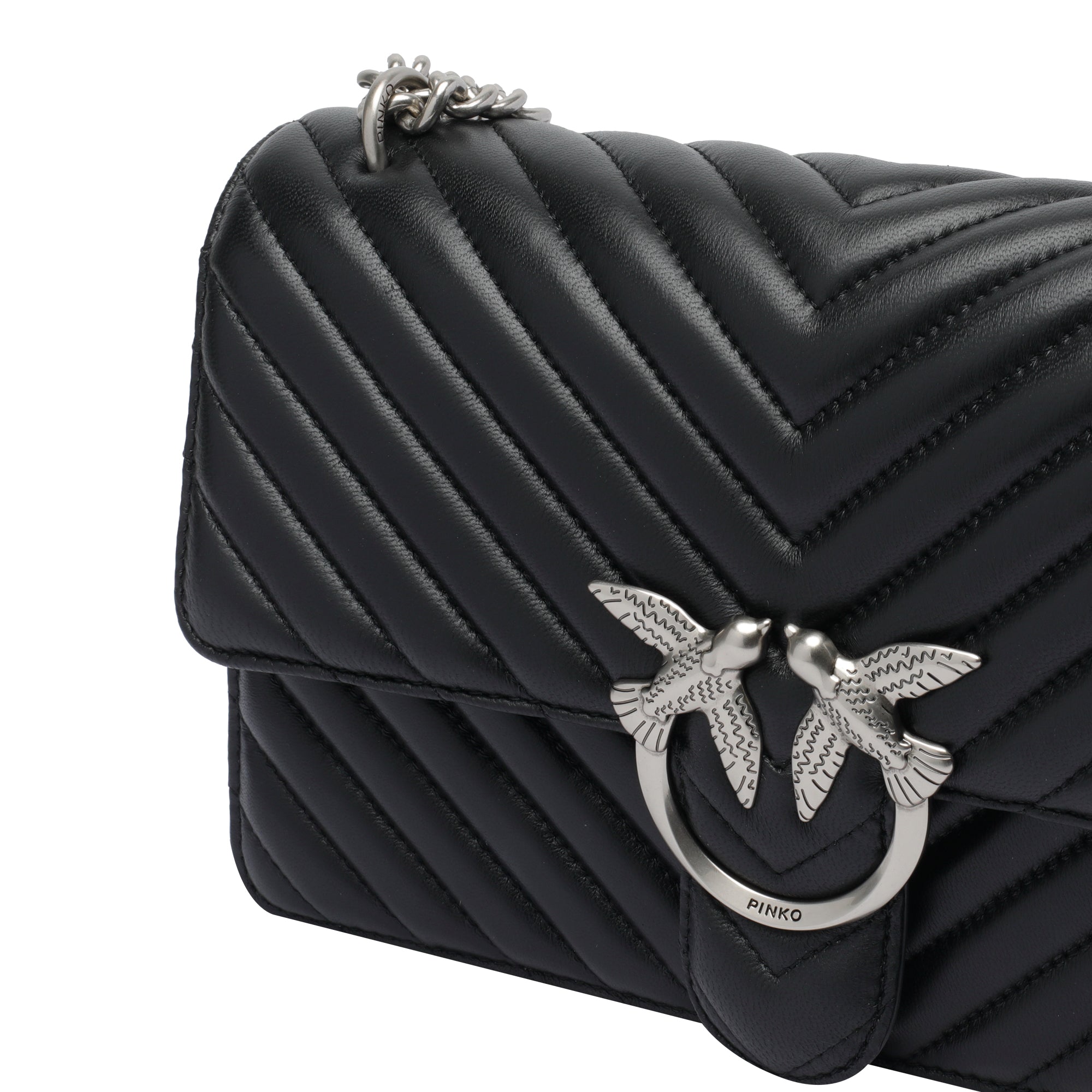 Pinko Bags Black Calf Leather