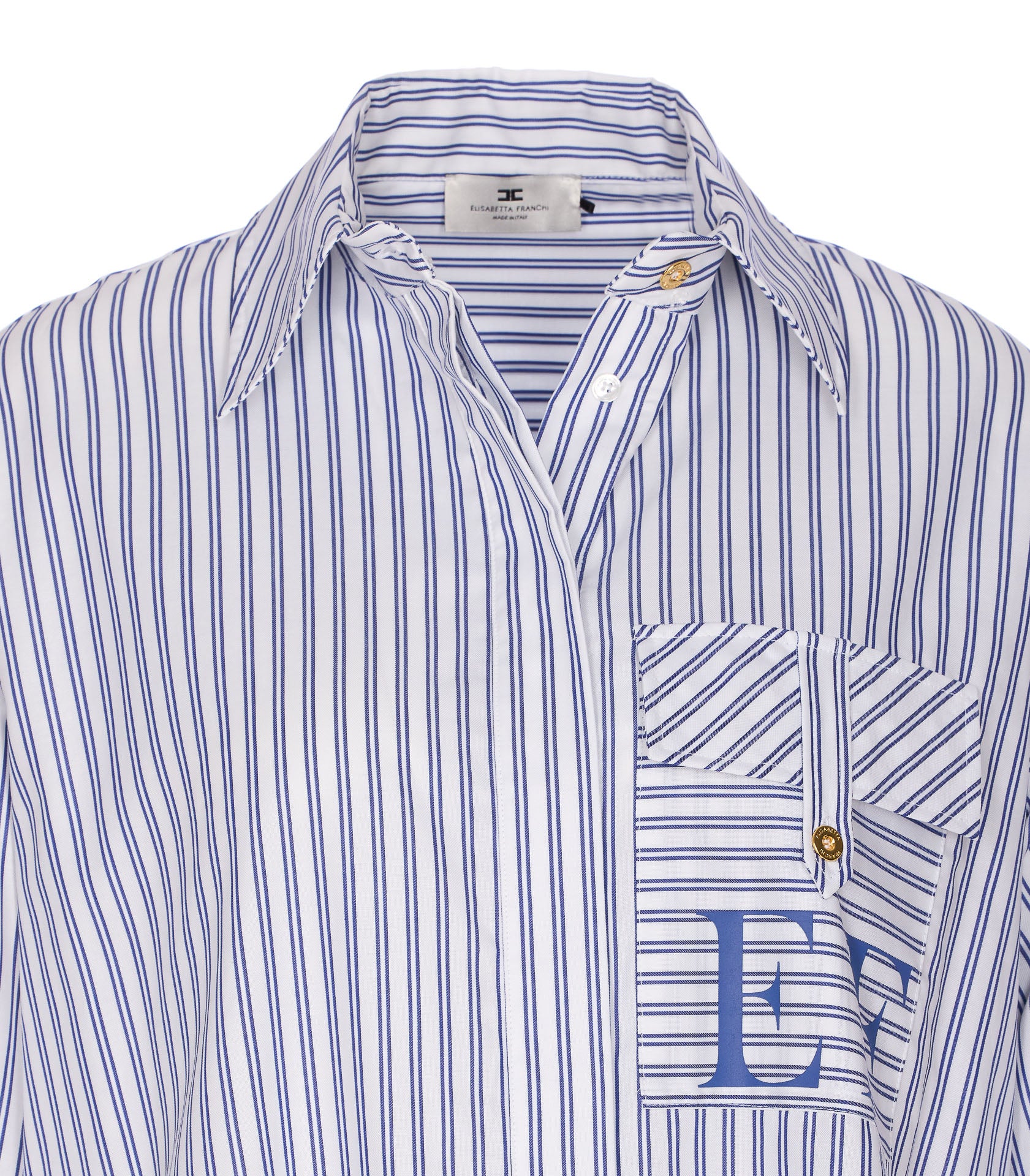 Elisabetta Franchi Shirts Blue Cotton