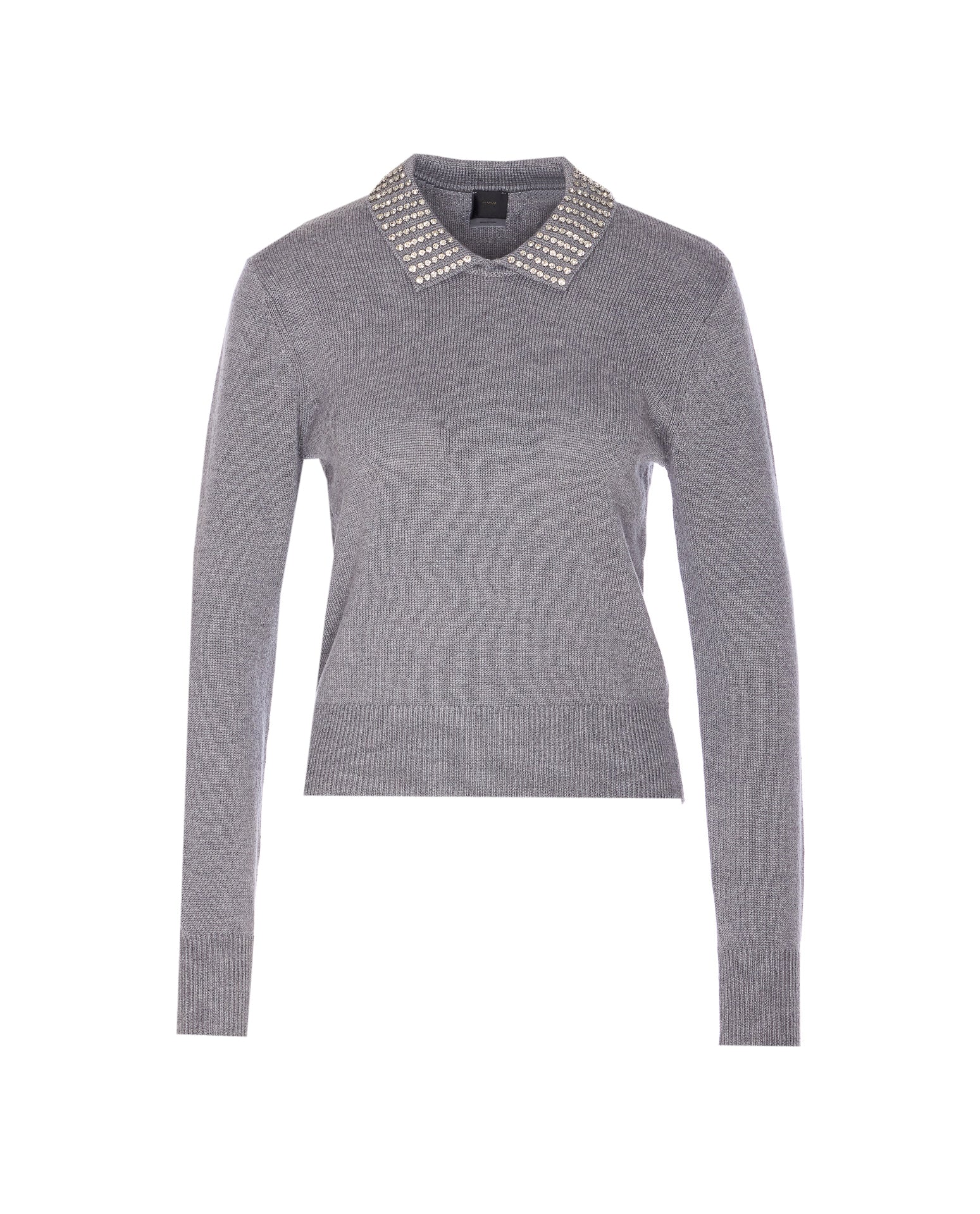 Pinko Sweaters Grey Nylon