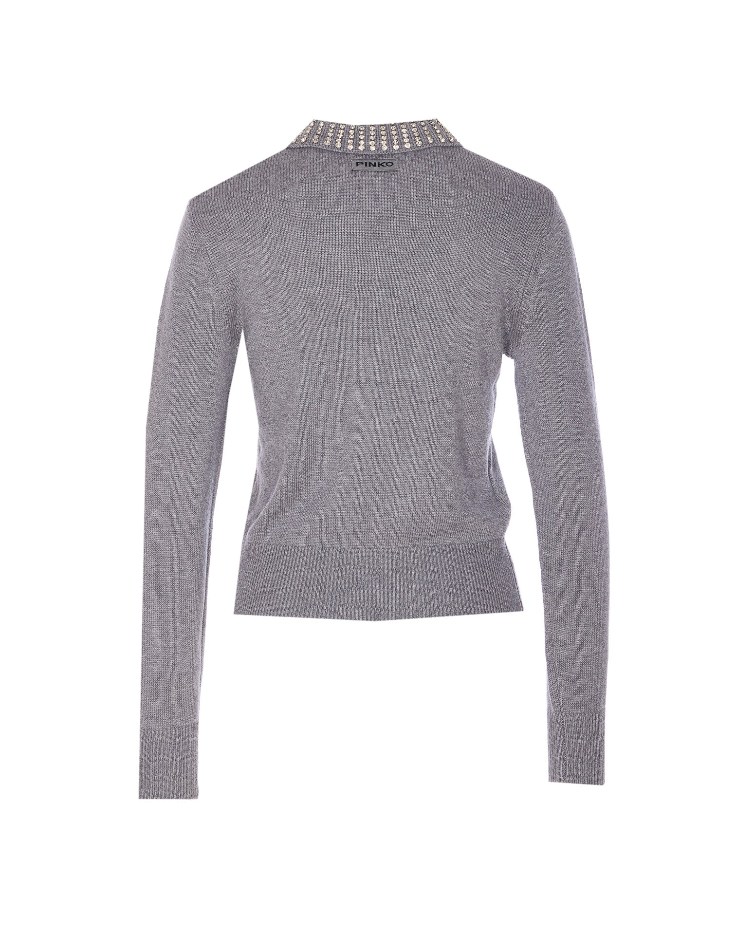 Pinko Sweaters Grey Nylon