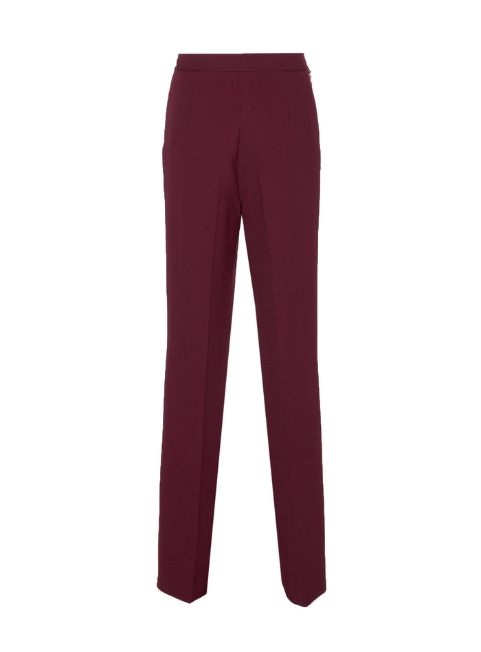 Twin-set Trousers Red Polyester