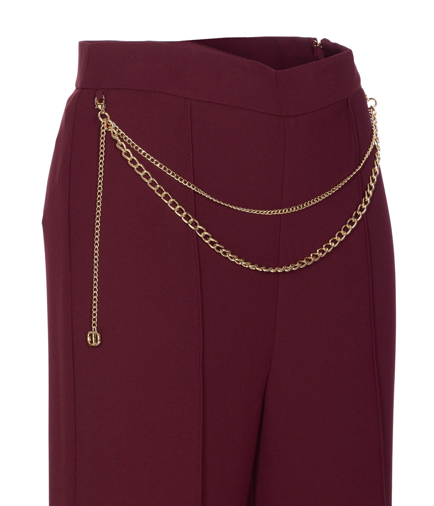 Twin-set Trousers Red Polyester