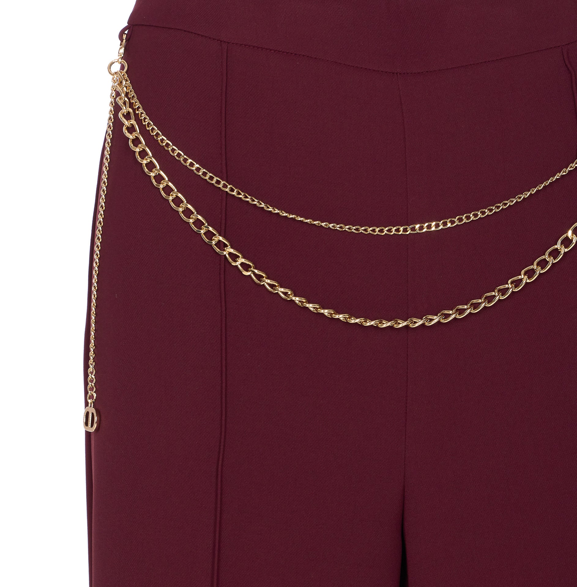 Twin-set Trousers Red Polyester