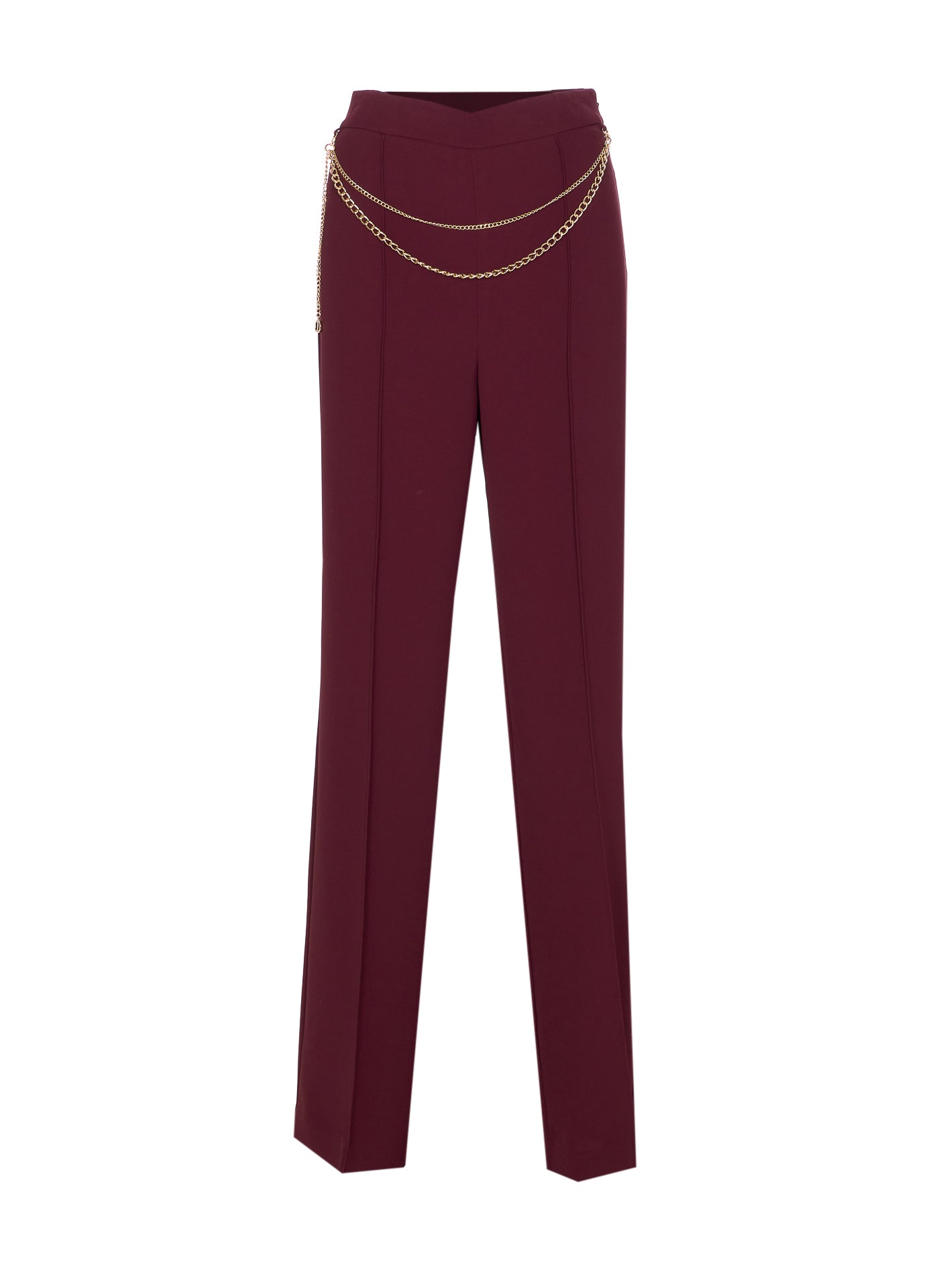 Twin-set Trousers Red Polyester
