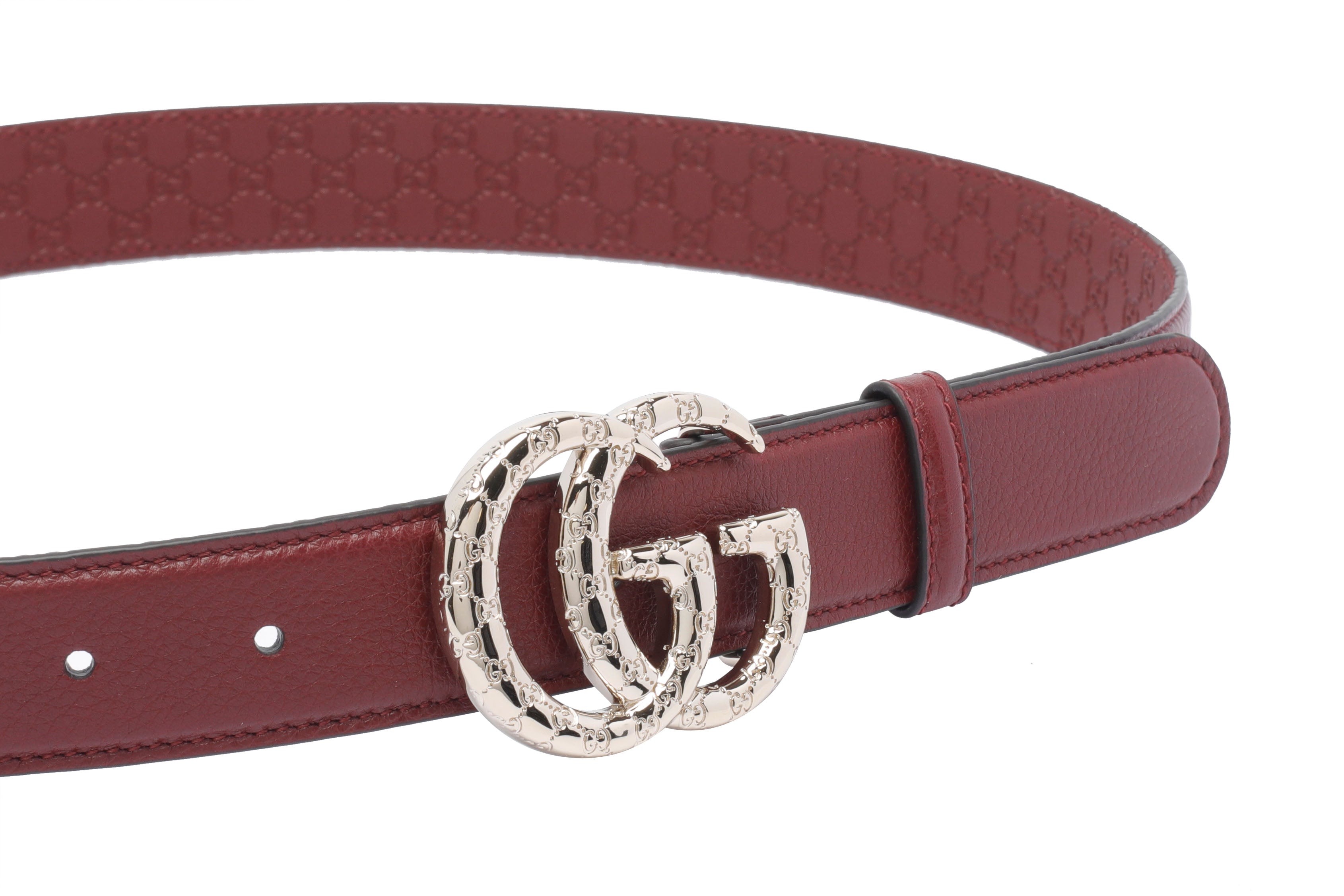 Gucci Belts Red Calf Leather