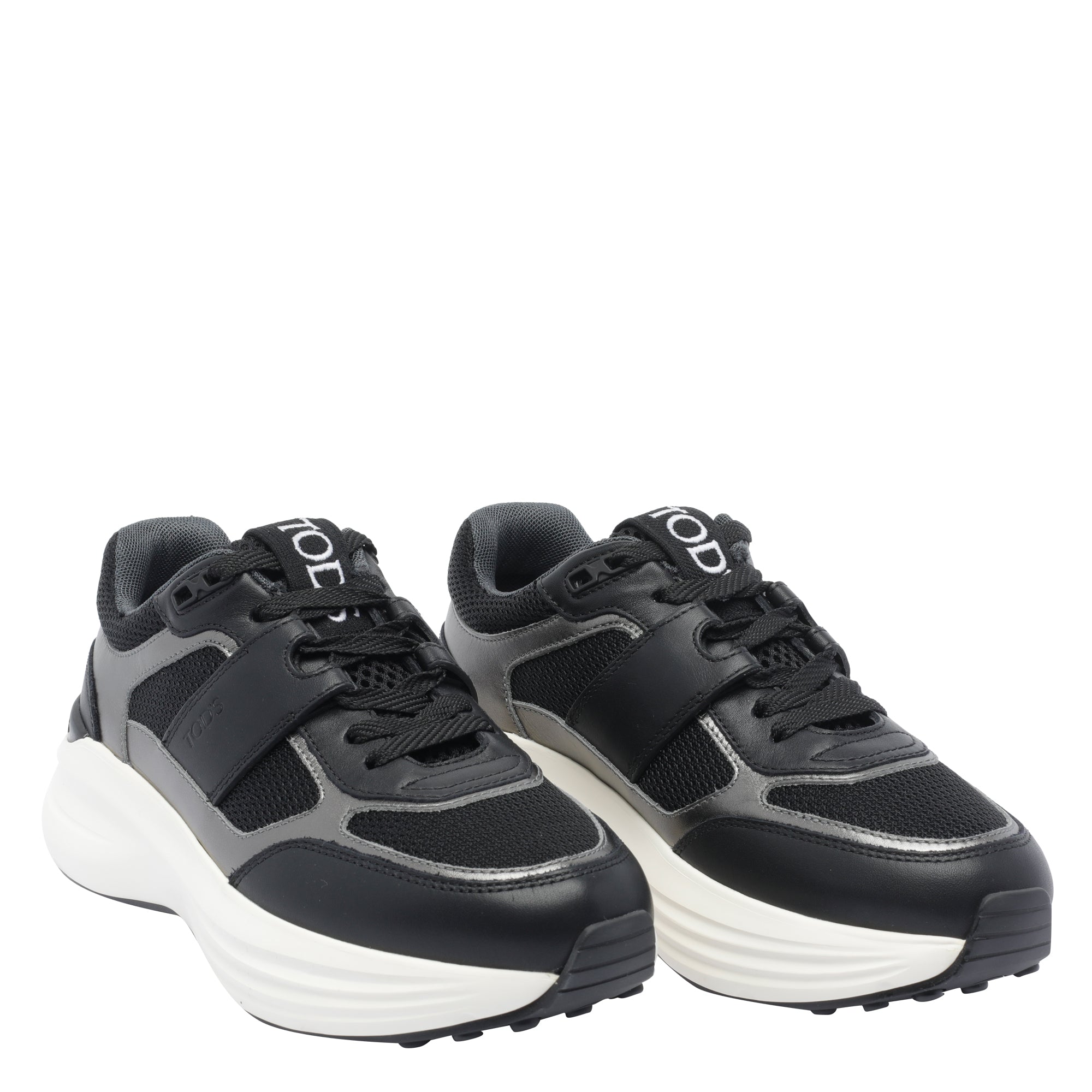 Tods Sneakers Grey Calf Leather/rubber Sole