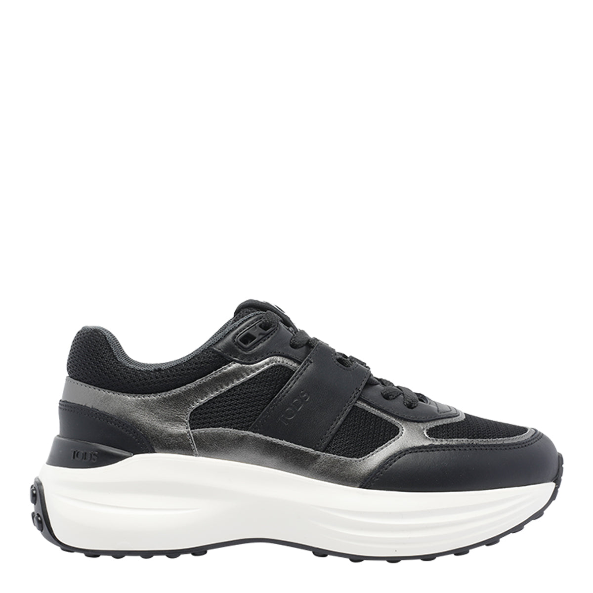 Tods Sneakers Grey Calf Leather/textile
