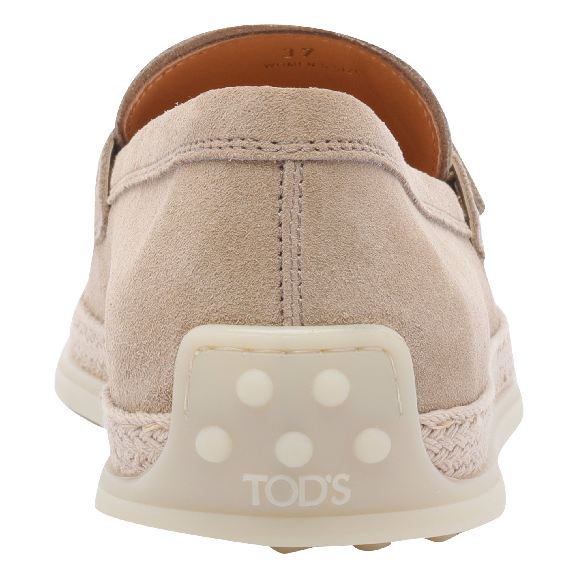 Tods Flat Shoes Beige Calf Leather/rubber Sole