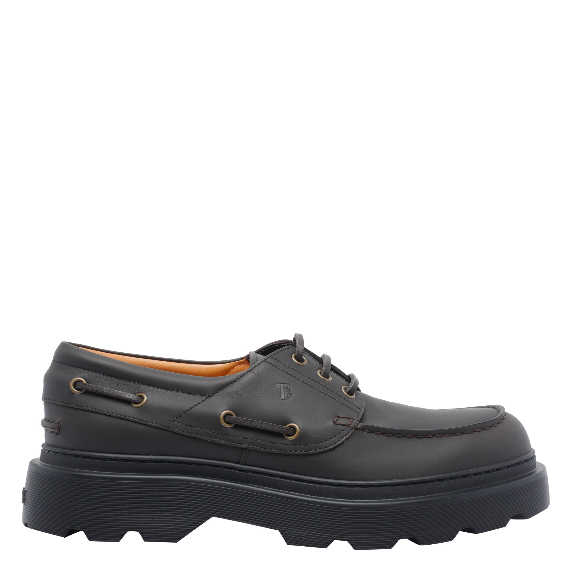 Tods Flat Shoes Black Calf Leather/rubber Sole