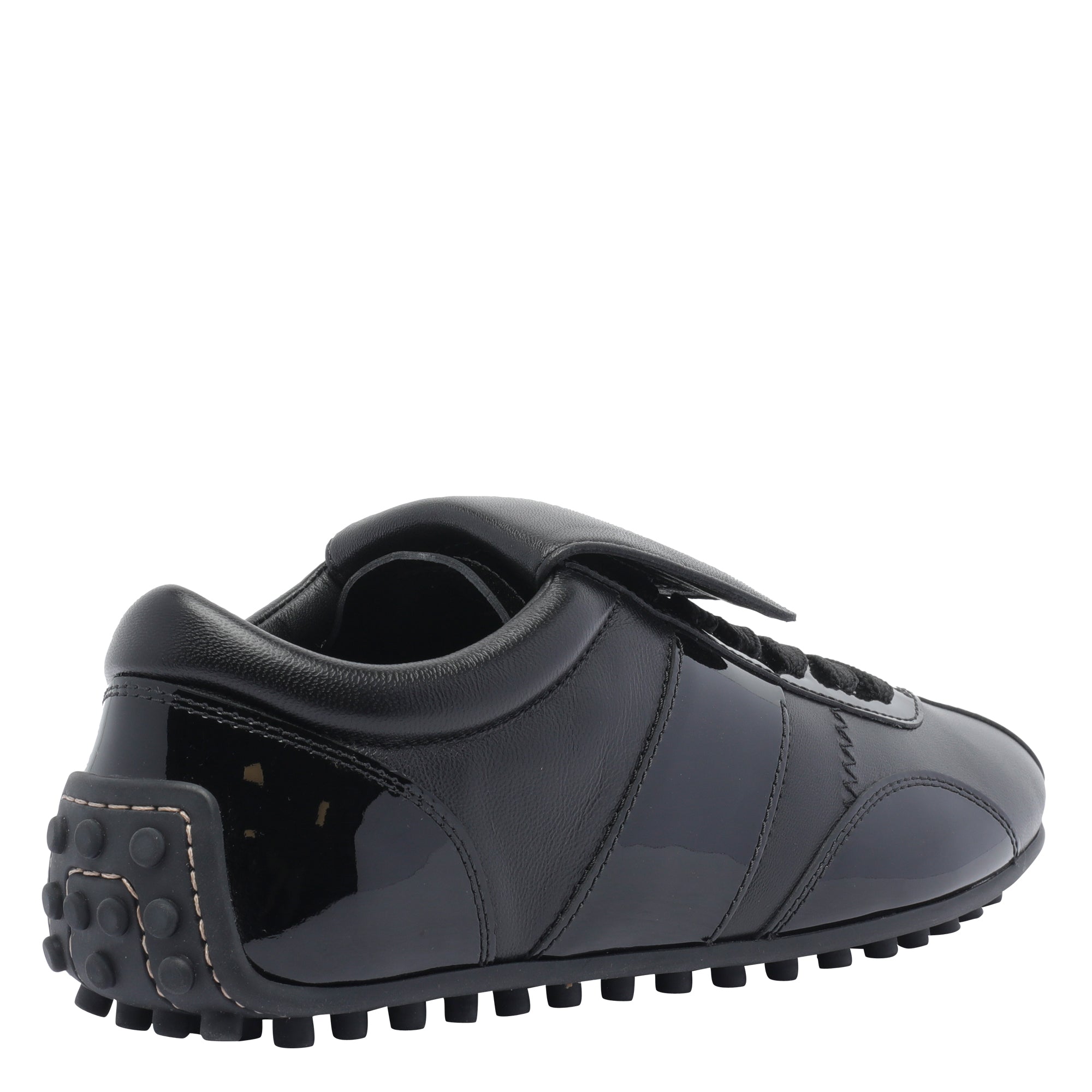 Tods Sneakers Black Calf Leather/rubber Sole