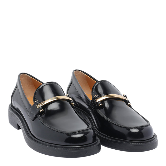 Tods Flat shoes Black Calf Leather/rubber Sole