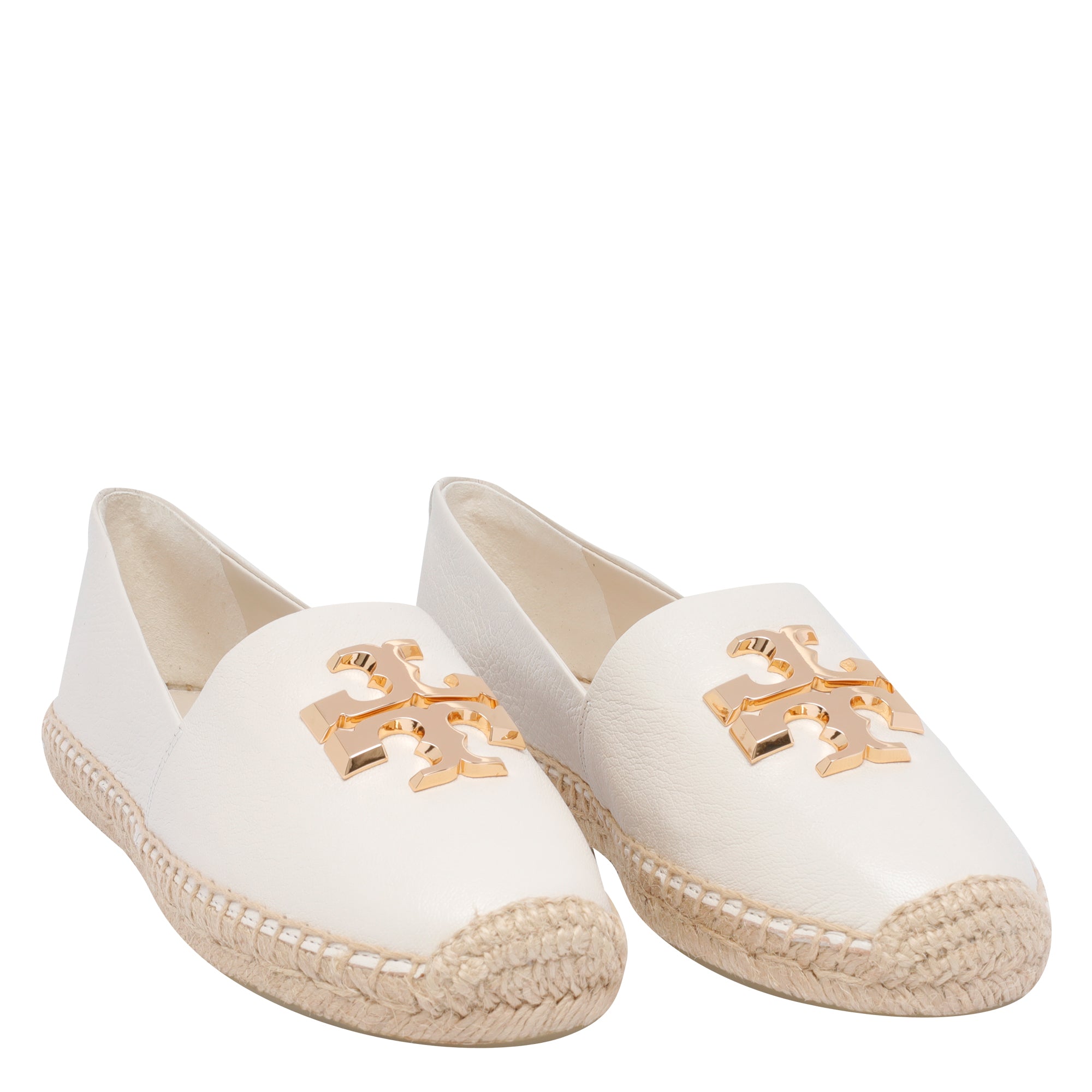 Tory Burch Flat Shoes White Calf Leather/rubber Sole