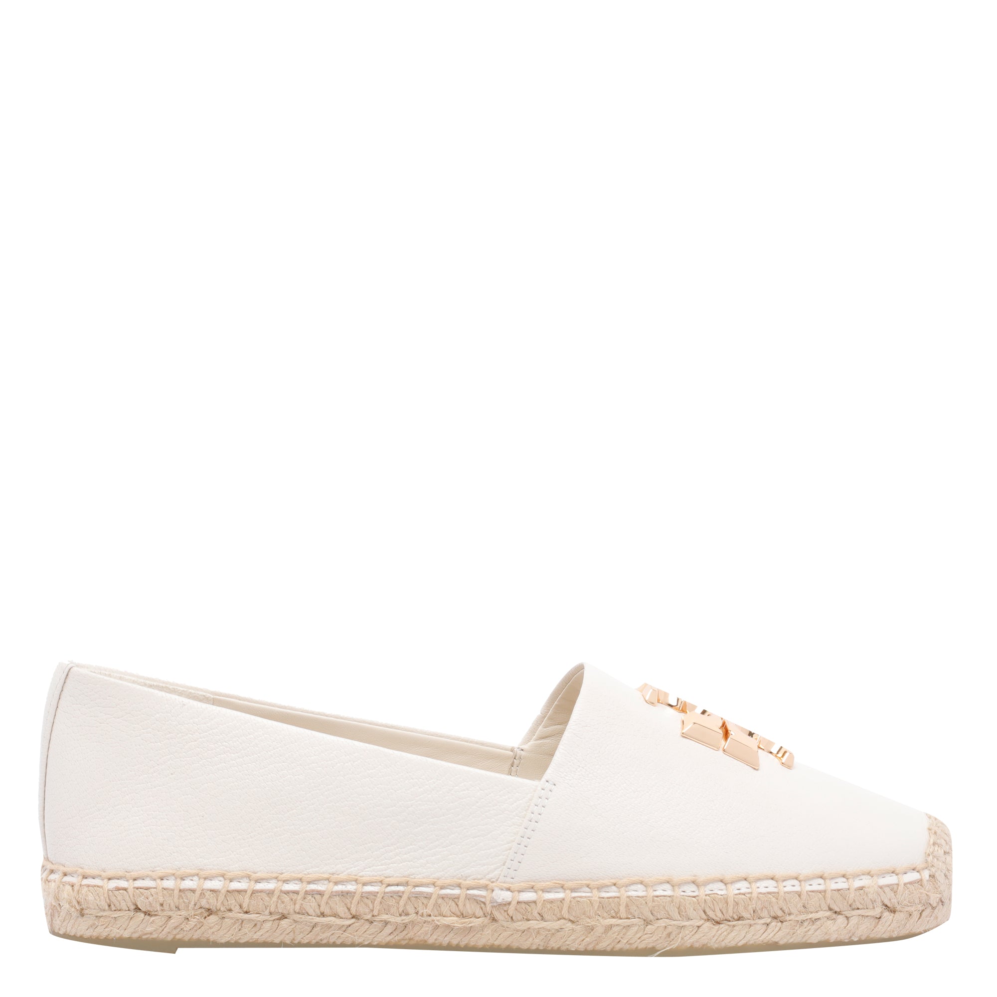 Tory Burch Flat Shoes White Calf Leather/rubber Sole