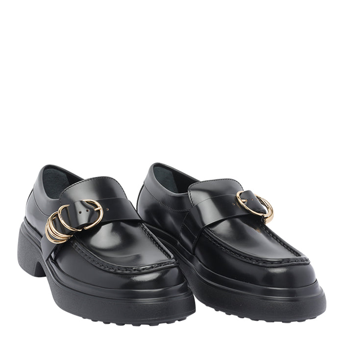 Tods Flat shoes Black Calf Leather/rubber Sole