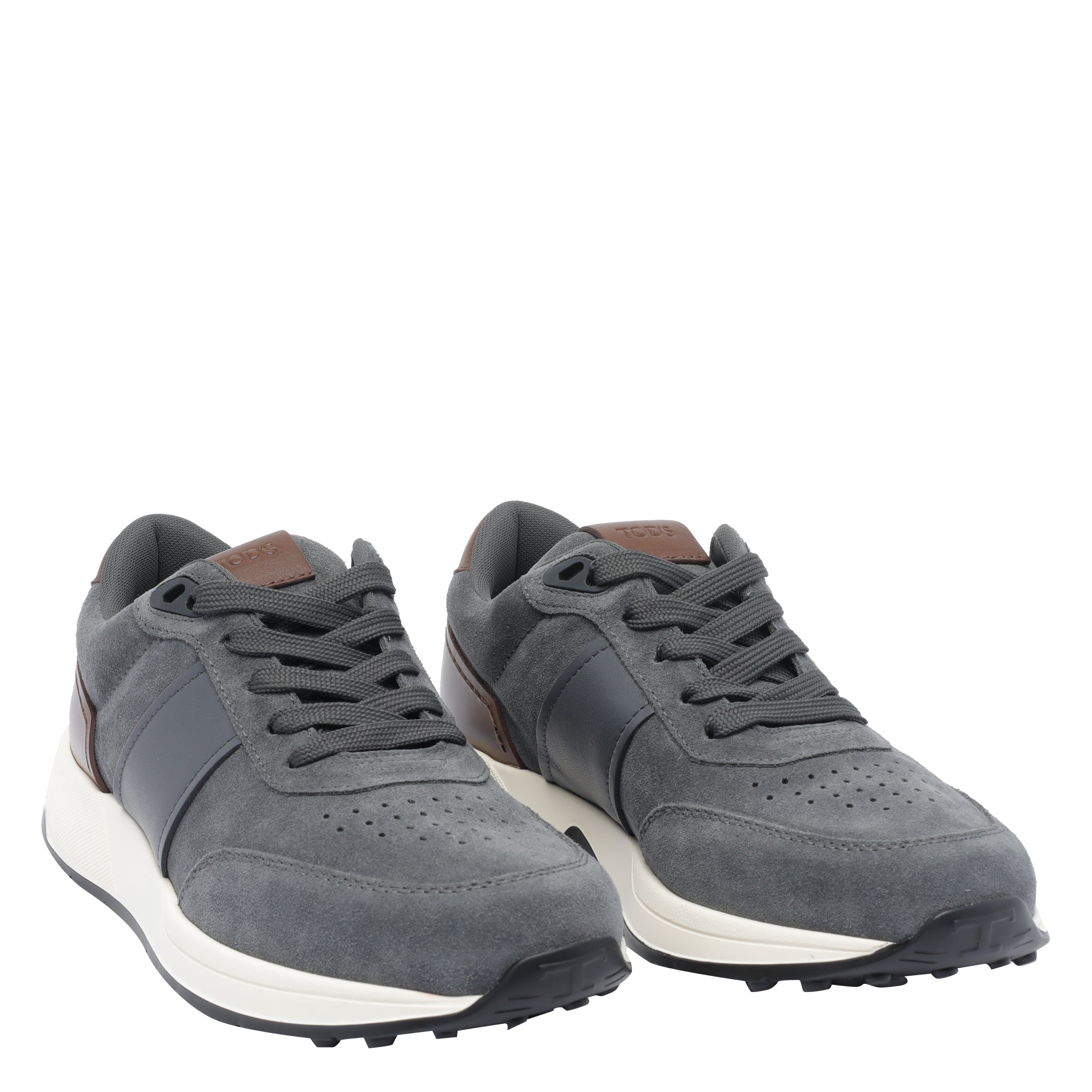 Tods Sneakers Grey Calf Leather/rubber Sole